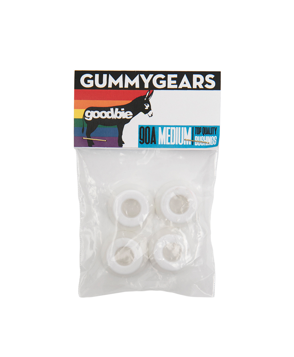 GOODBIE GUMMYGEARS BUSHINGS MEDIUM WHITE/WHITE SPACERS 90A