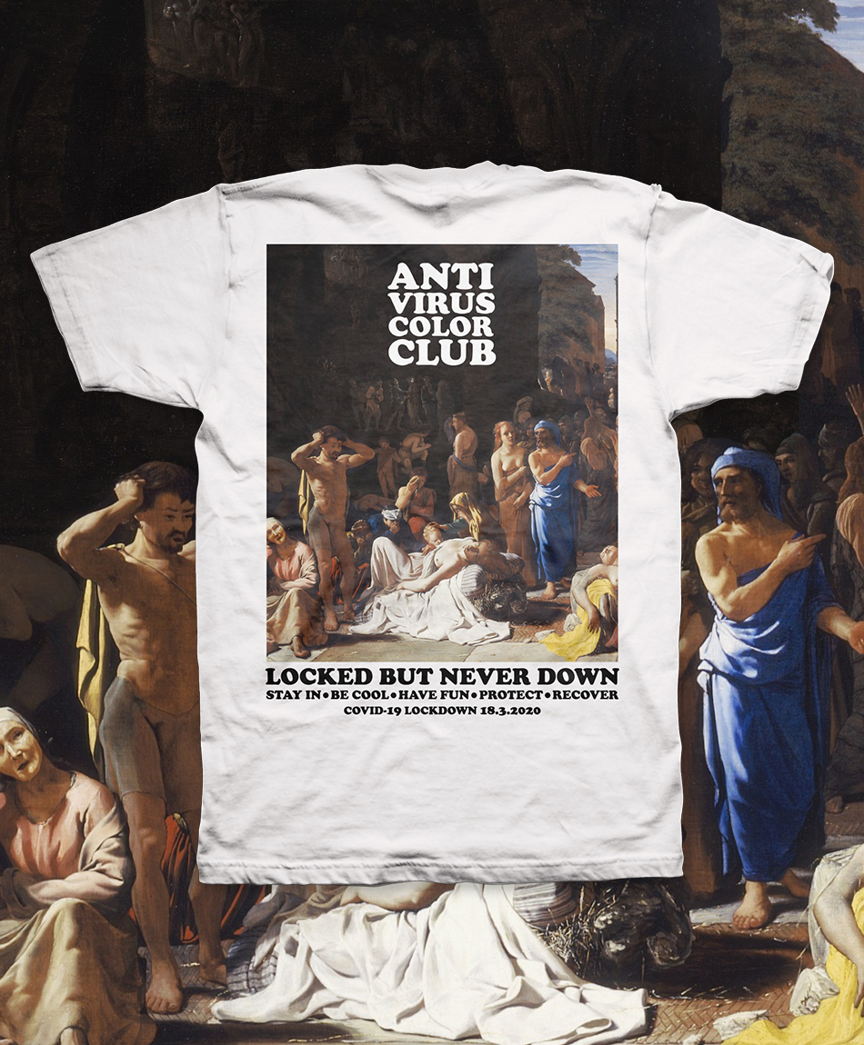 COLOR SKATES X COVID-19 NEVER DOWN TEE WHITE