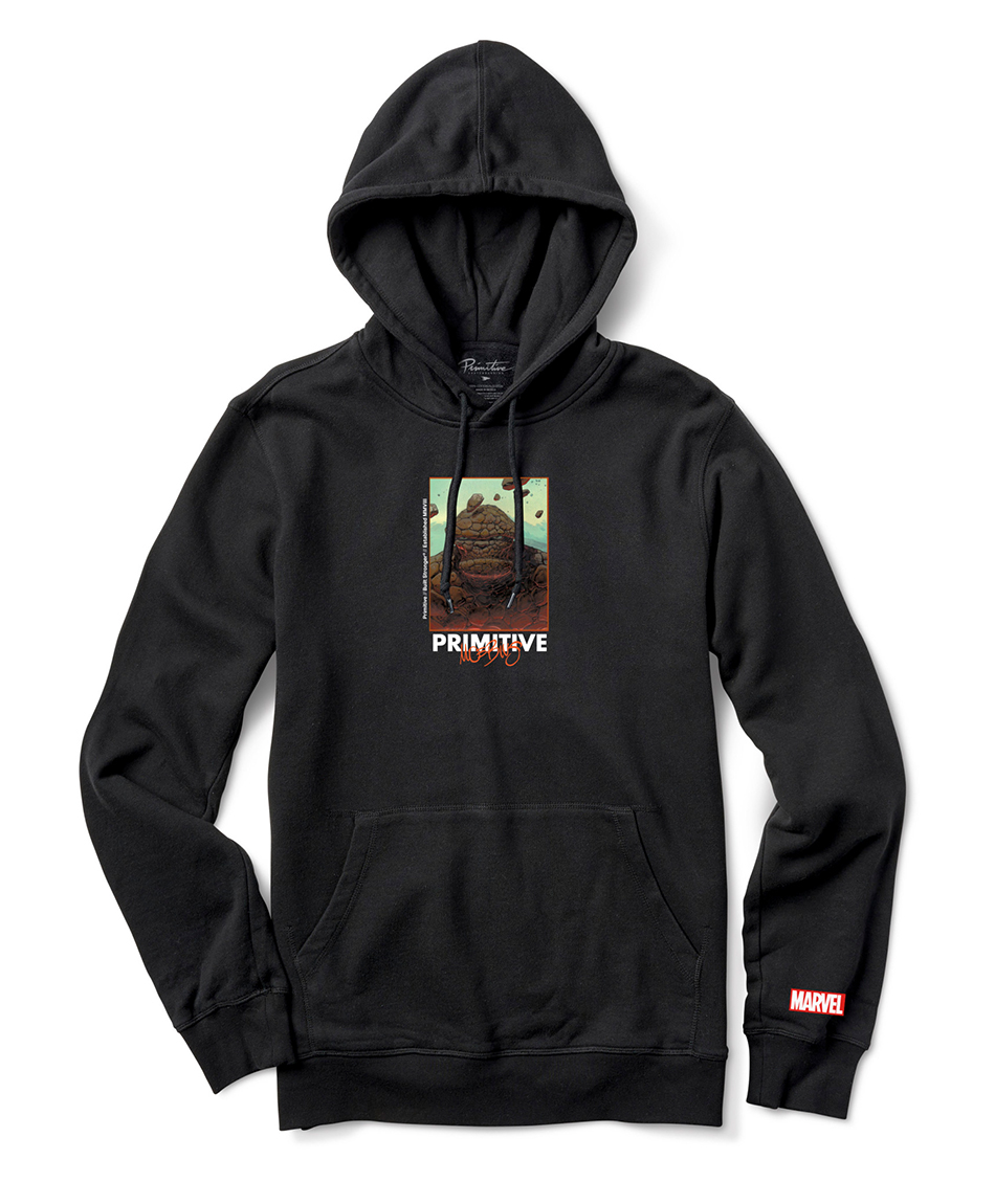 PRIMITIVE X MARVEL X MOEBIUS THE THING HOOD BLACK