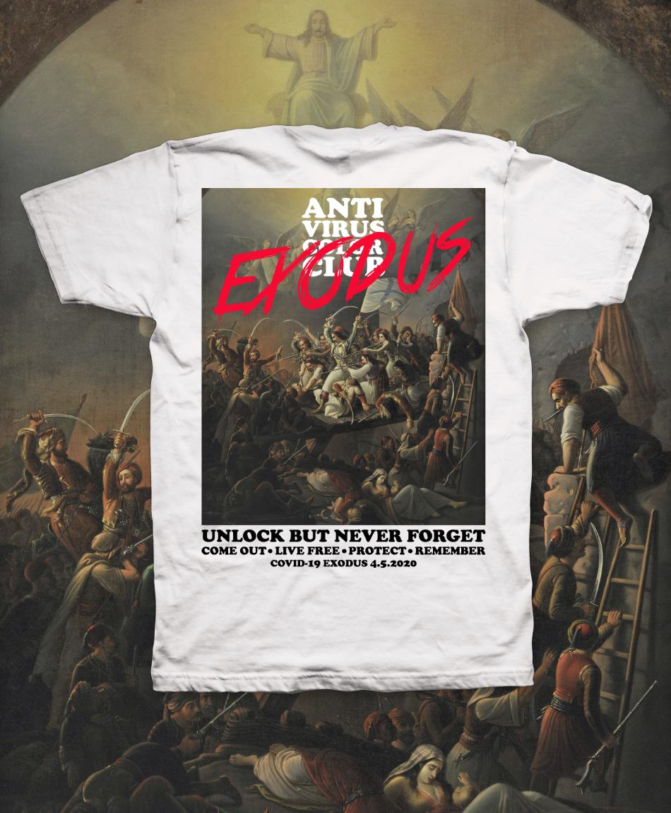 COLOR SKATES X COVID-19 EXODUS TEE WHITE