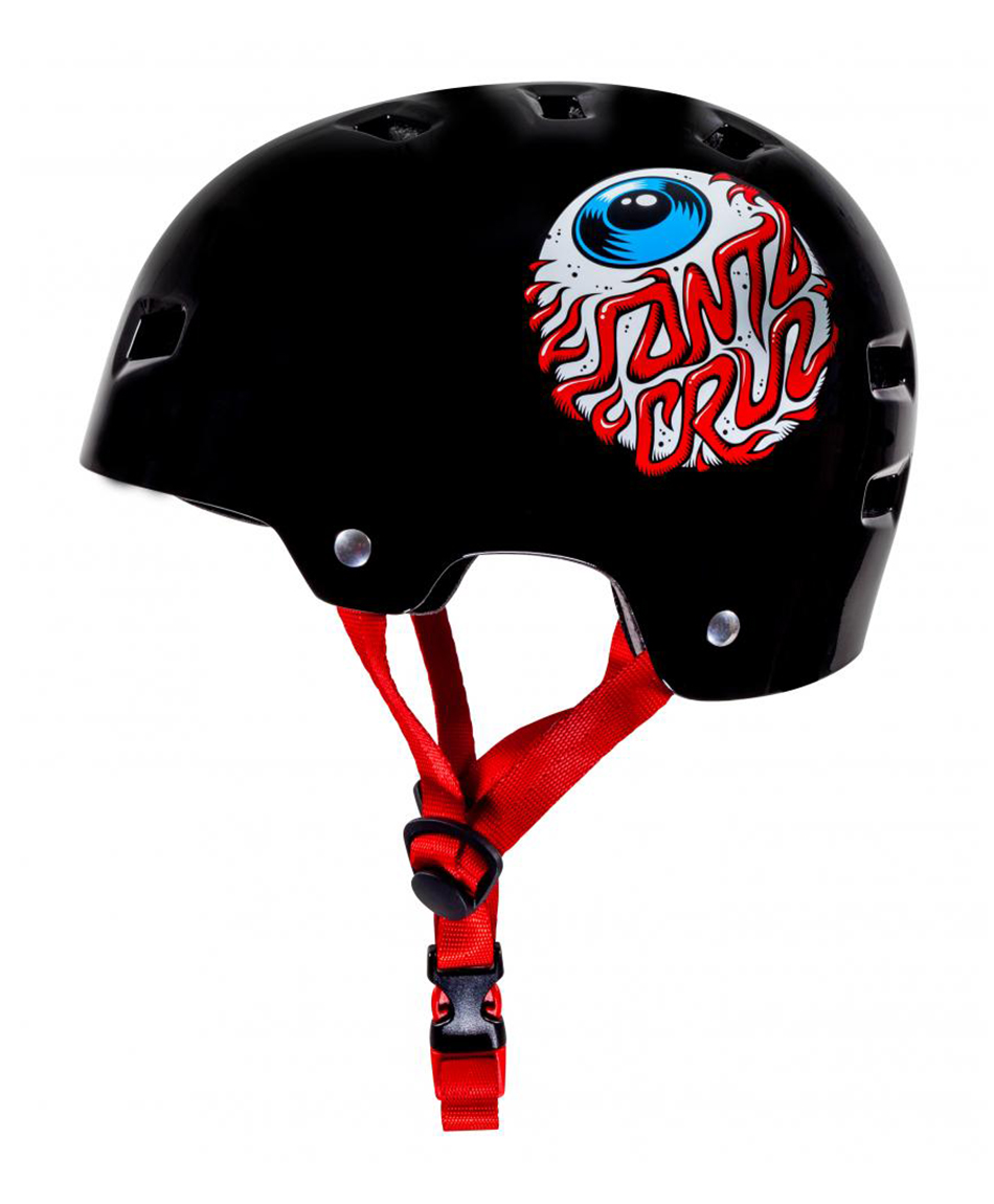 BULLET X SANTA CRUZ EYEBALL YOUTH HELMET GLOSS BLACK