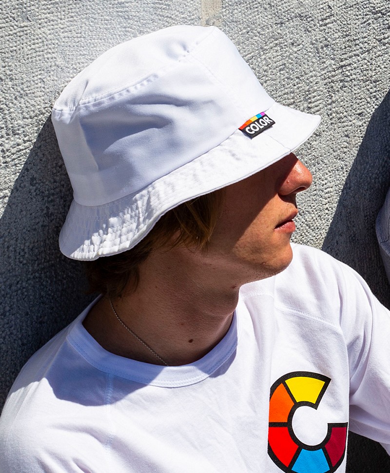 COLOR I-5 BUCKET HAT WHITE