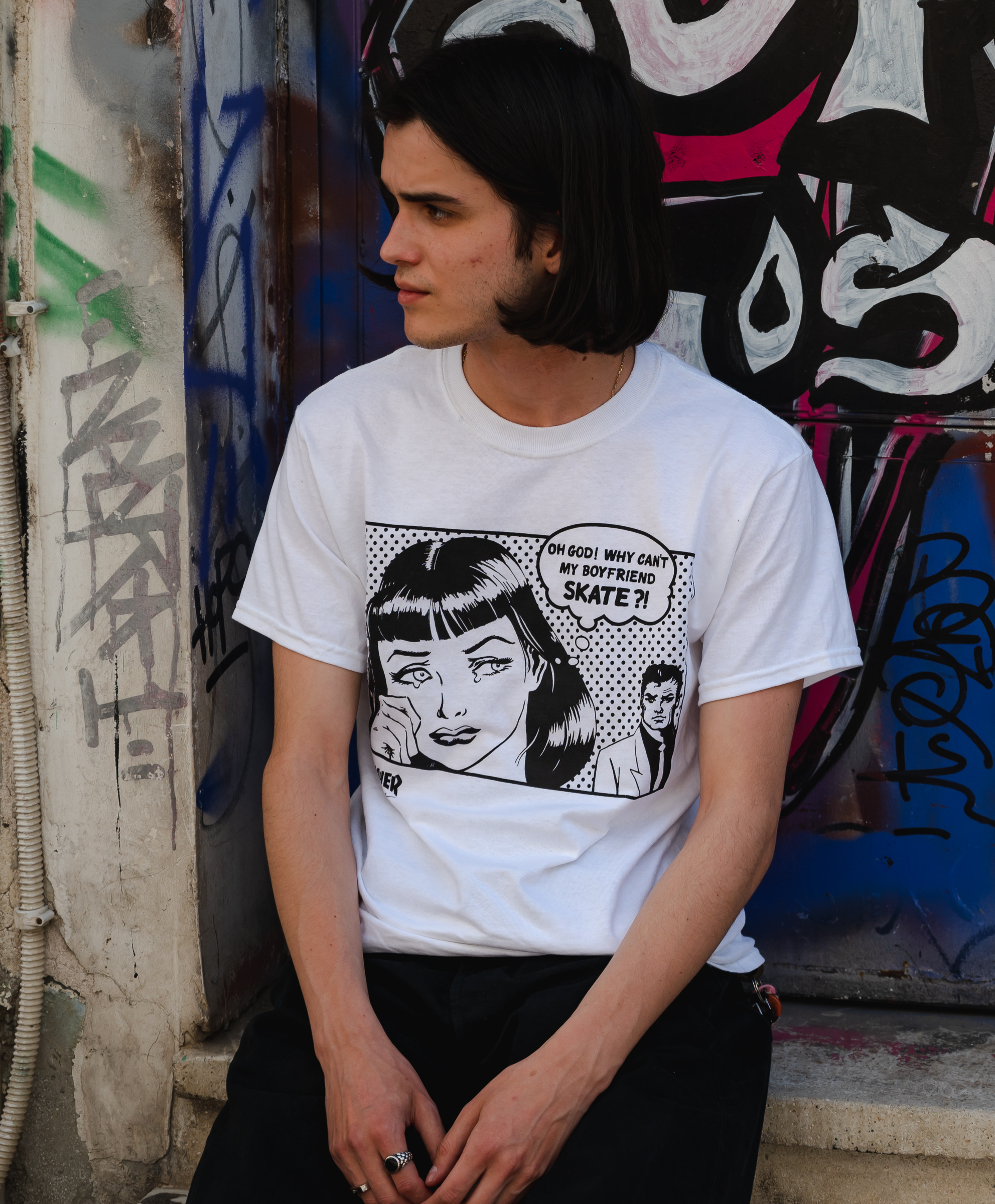 THRASHER BOYFRIEND TEE WHITE