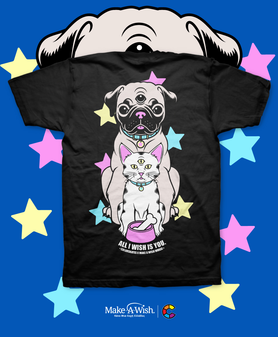 COLOR X MAKE A WISH FOUNDATION ALL I WISH IS YOU TEE BLACK