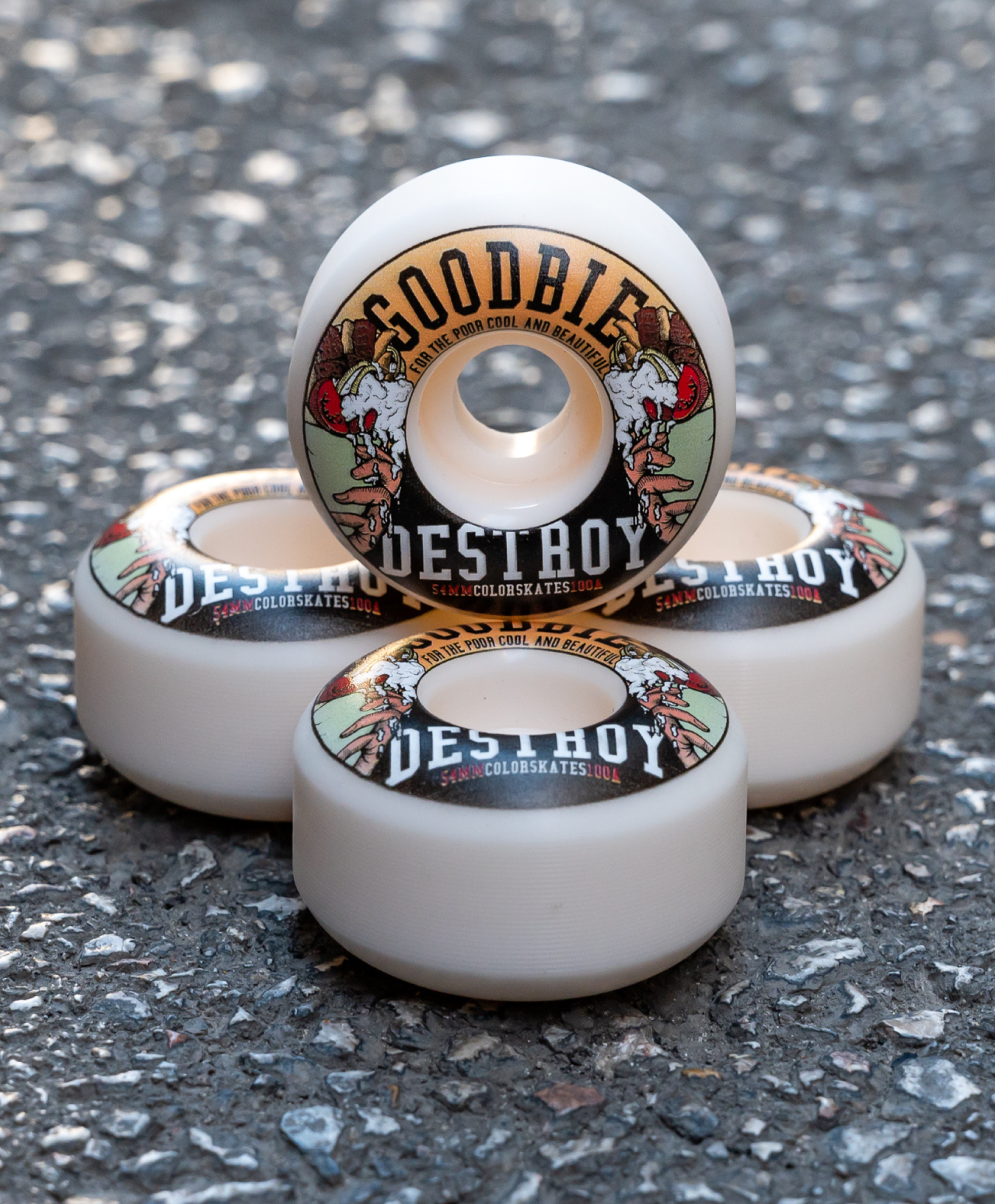 GOODBIE KEBAB AND DESTROY WHEELS 54mm WHITE