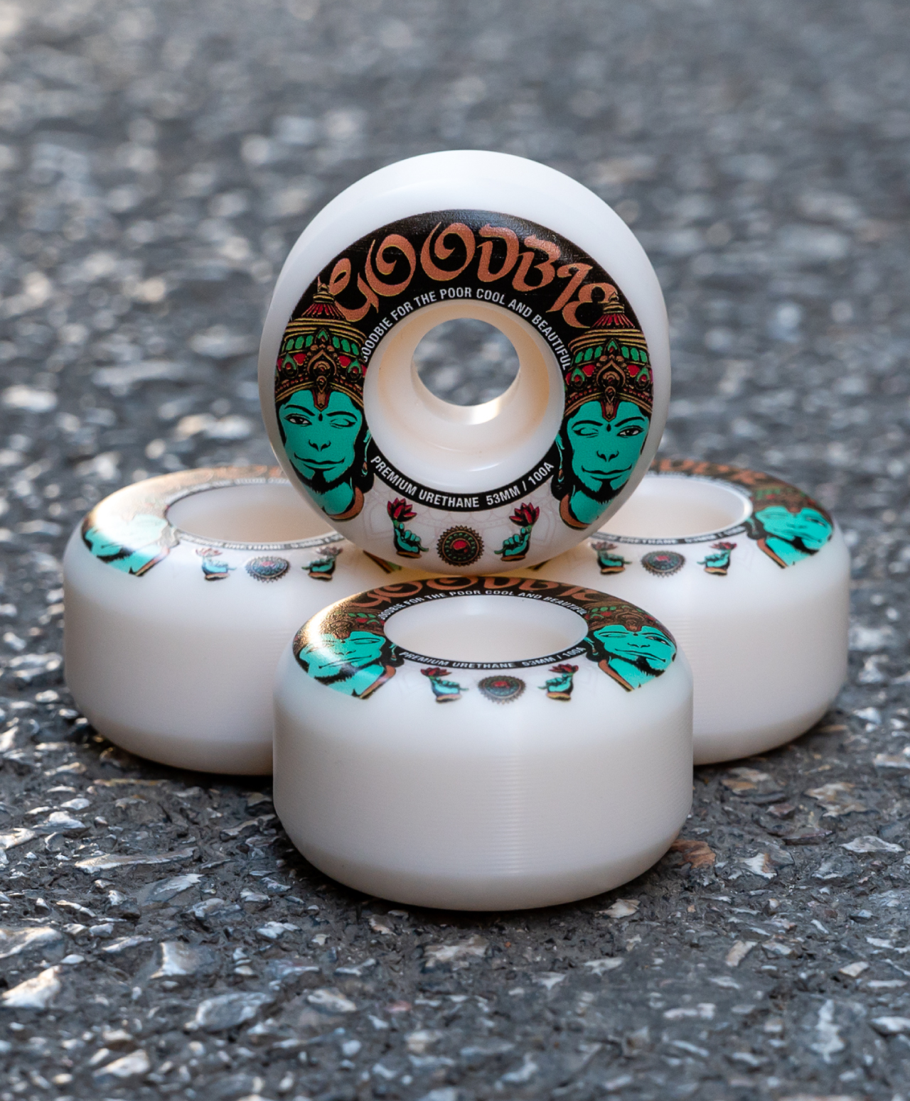 GOODBIE HANUMAH PREMIUM V2 WHEELS 53mm WHITE