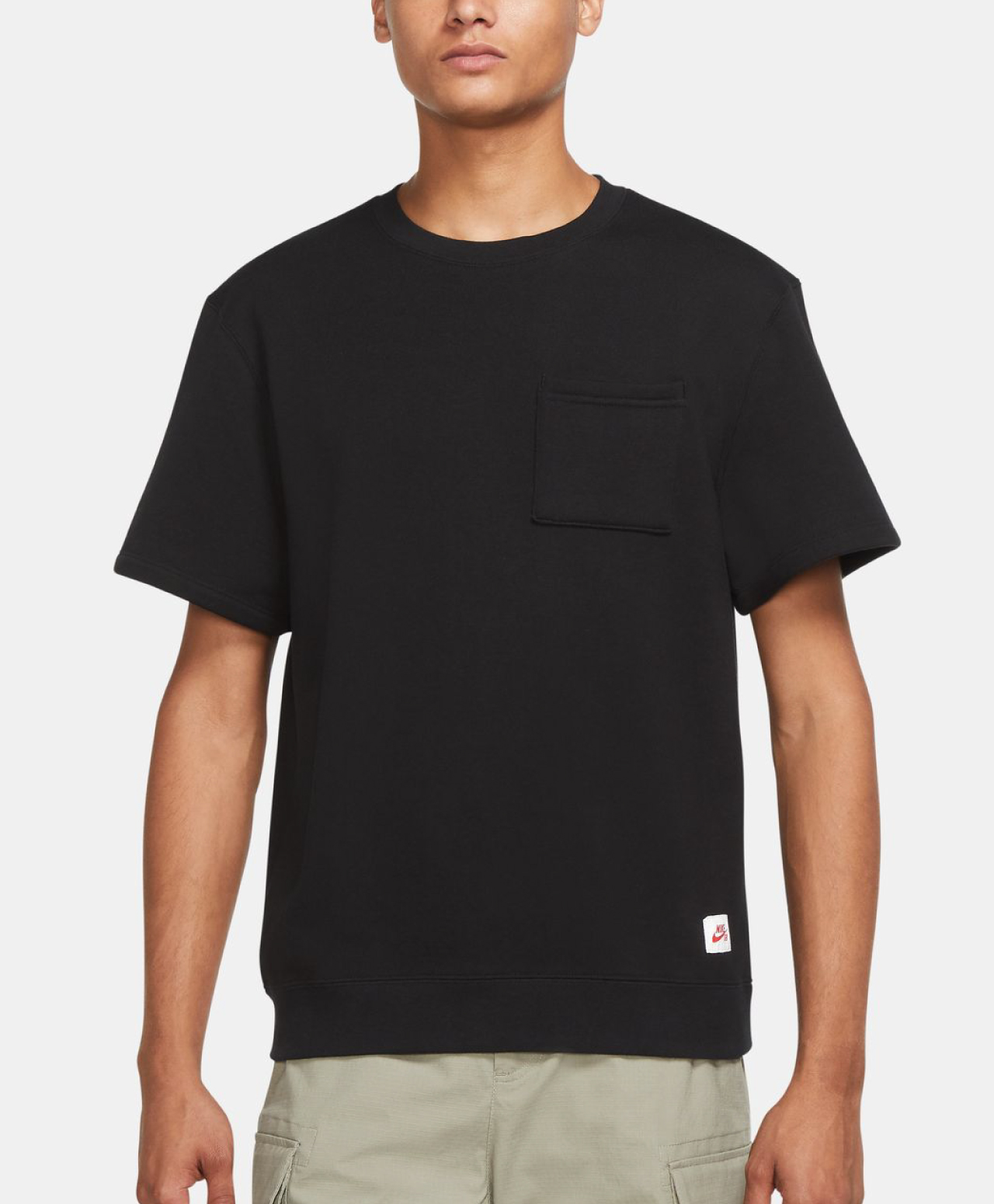 NIKE SB NOVELTY SHORT SLEEVE CREW BLACK/UNIVERSITY RED