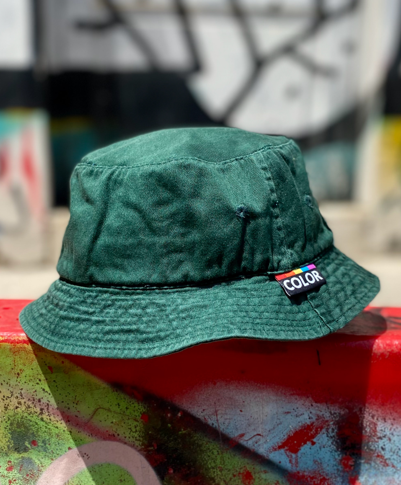 COLOR BUCKET HAT GREEN