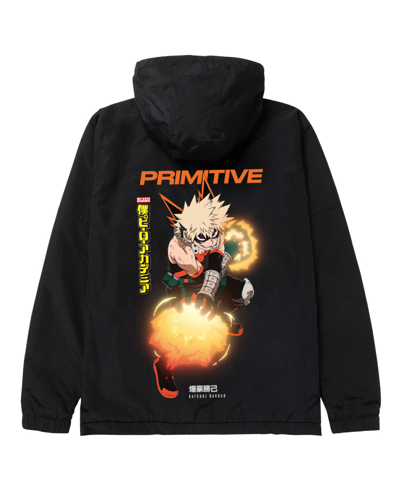 PRIMITIVE X MY HERO ACADEMIA 2 KATSUKI BAKUGO TACTICAL JACKET BLACK