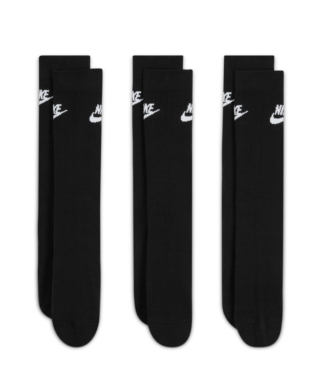 NIKE SPORTSWEAR EVERYDAY ESSENTIAL CREW SOCKS 3-PACK BLACK/WHITE