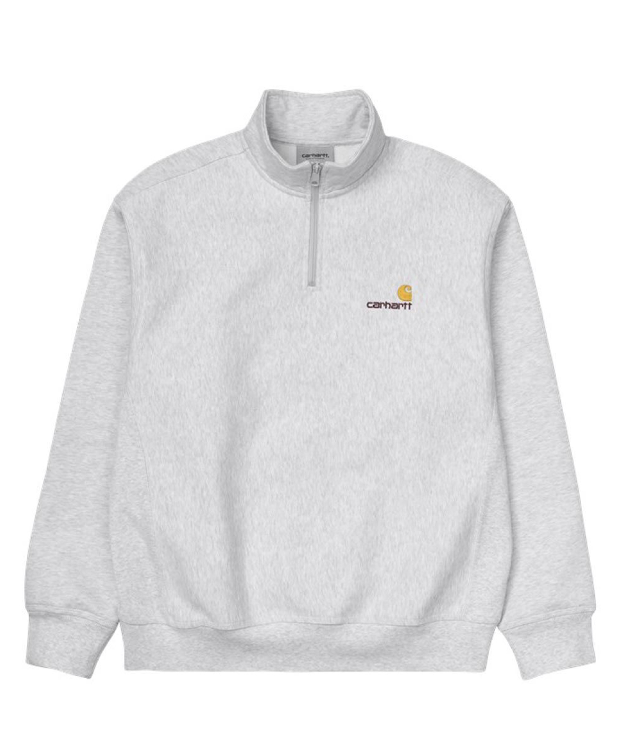 CARHARTT WIP AMERICAN SCRIPT HALF-ZIP ASH HEATHER