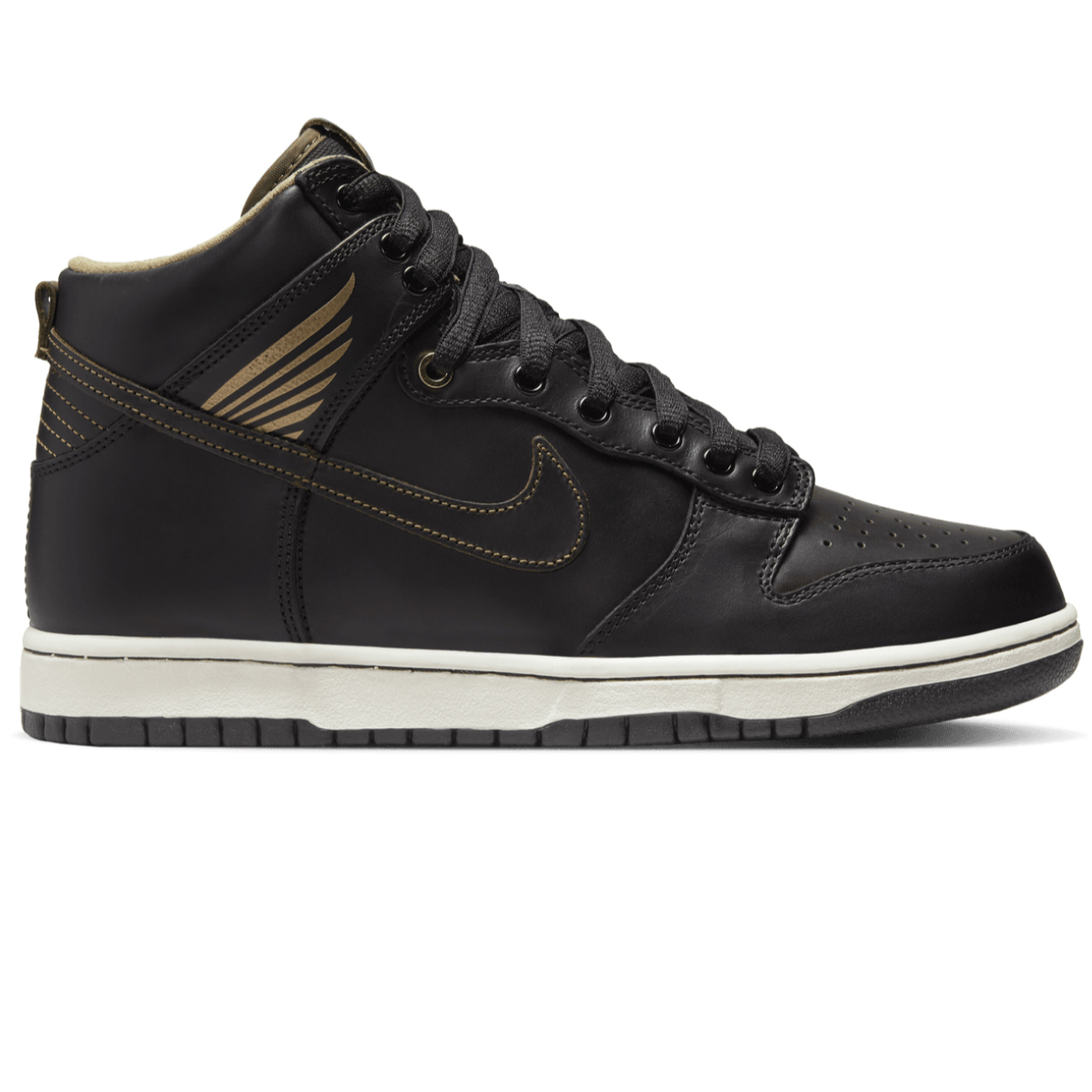 NIKE SB X PAWNSHOP SKATE CO. DUNK HIGH OLD SOUL BLACK/BLACK-METALLIC GOLD