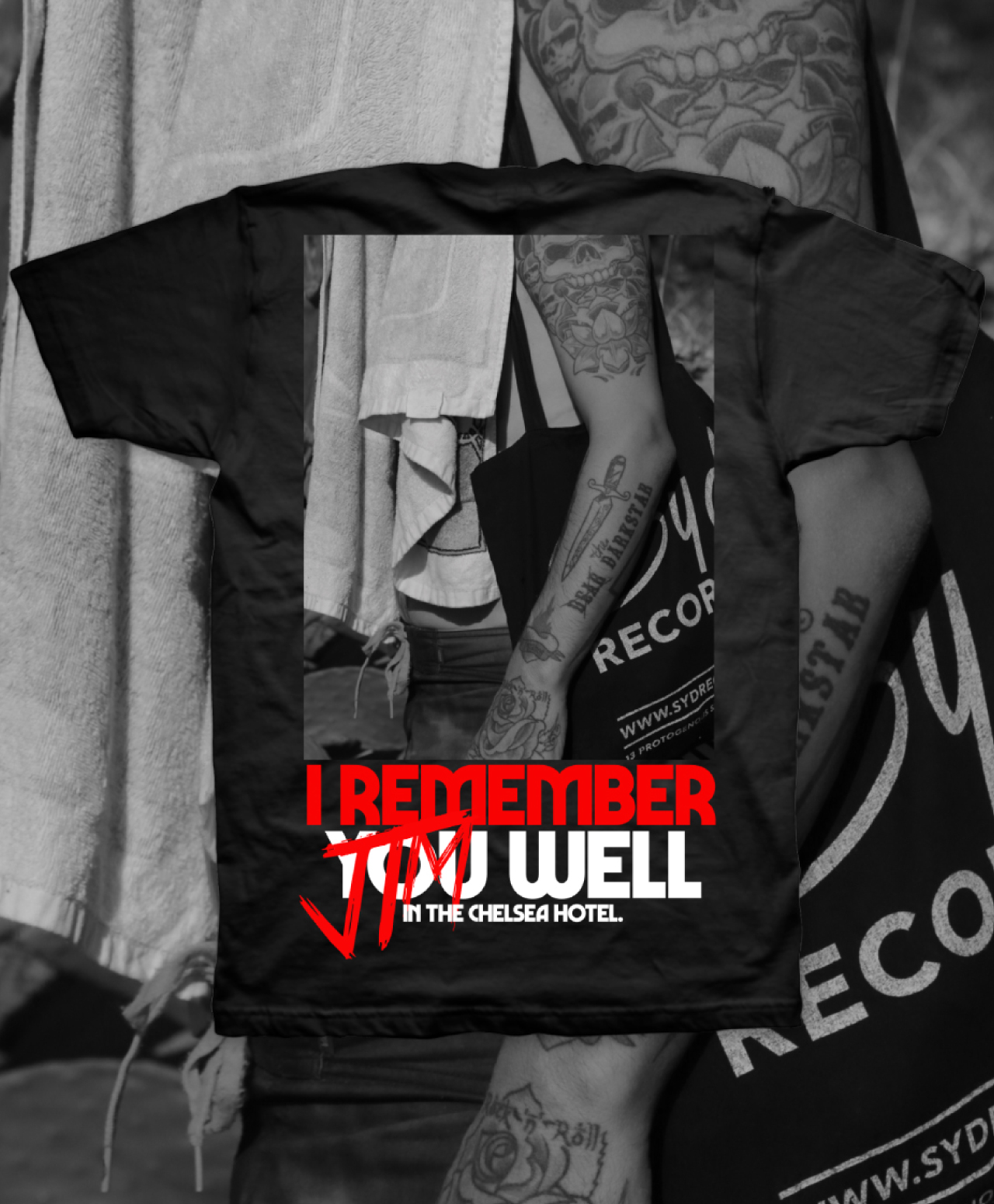 COLOR X CHELSEA JIM TEE BLACK