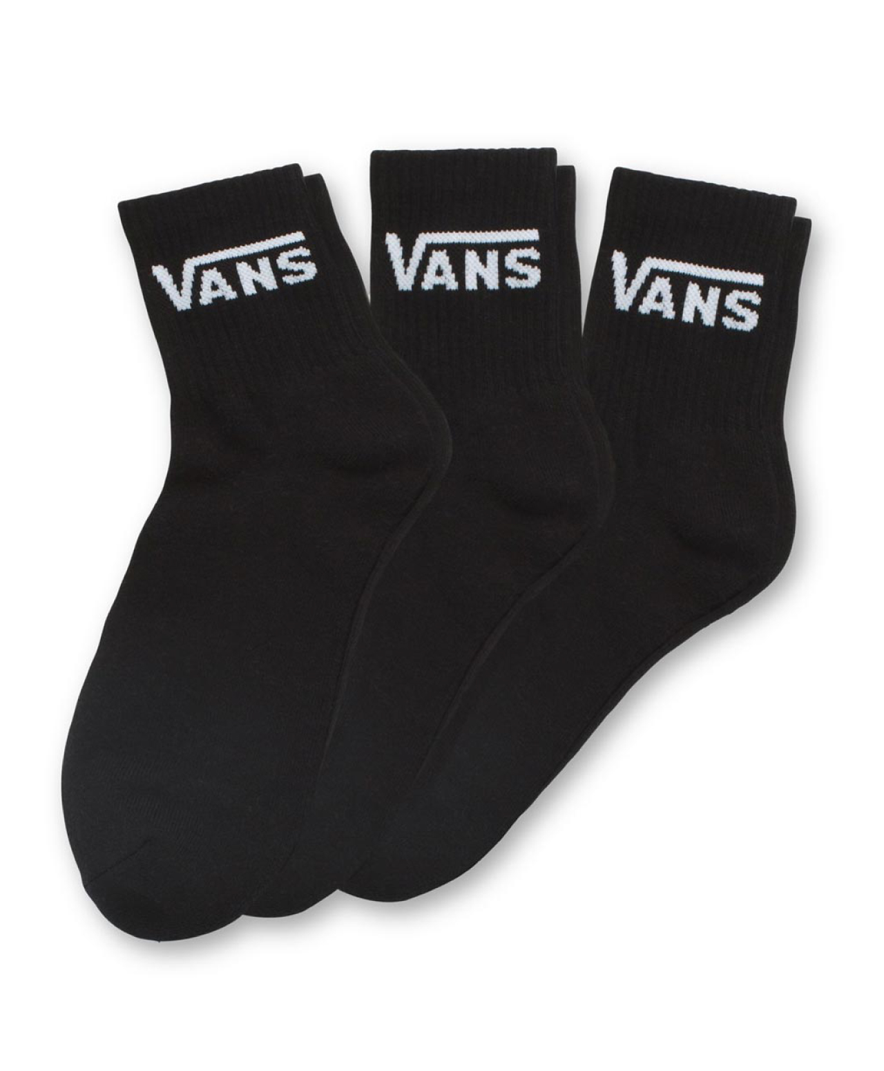 VANS CLASSIC HALF CREW SOCKS 3-PACK BLACK