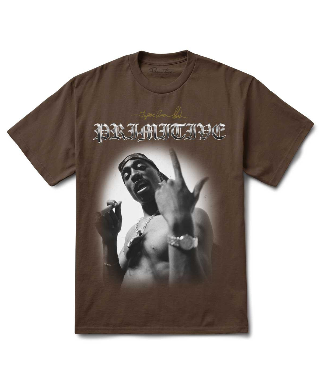PRIMITIVE X 2PAC INJECTION ONE TEE BROWN