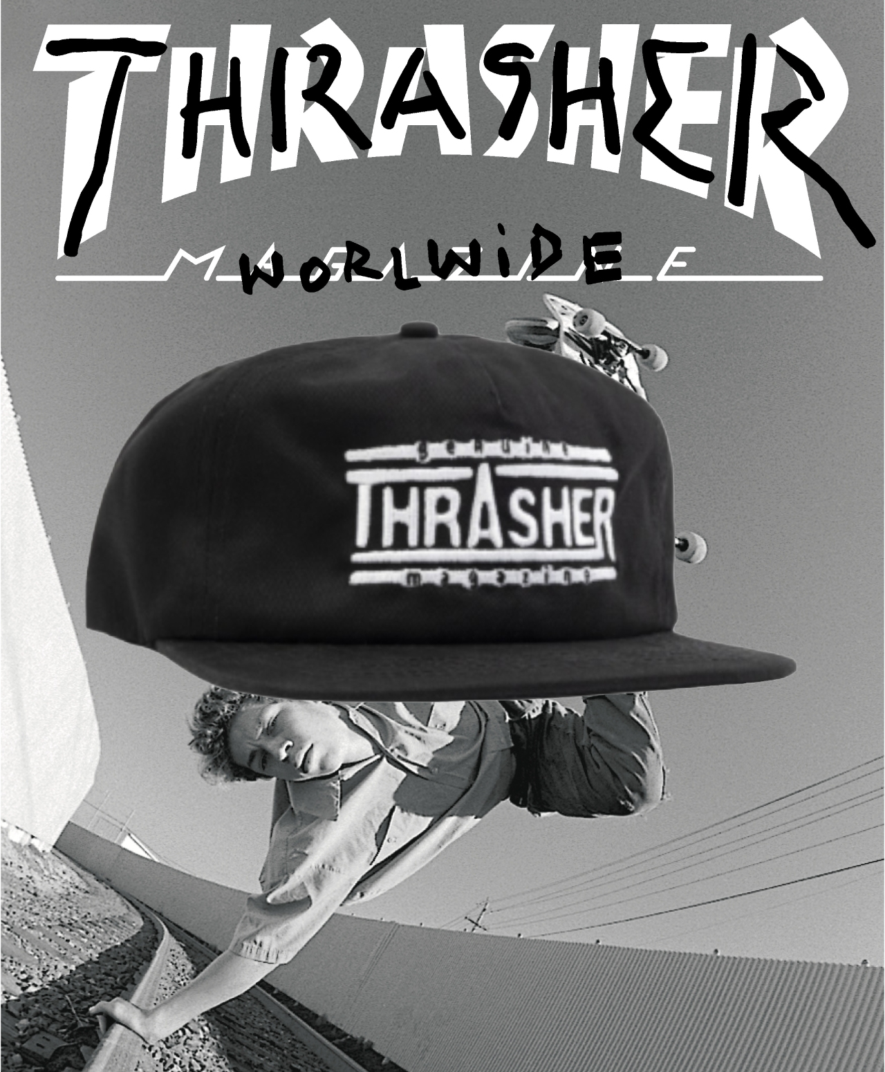 THRASHER GENUINE LOGO SNAPBACK BLACK