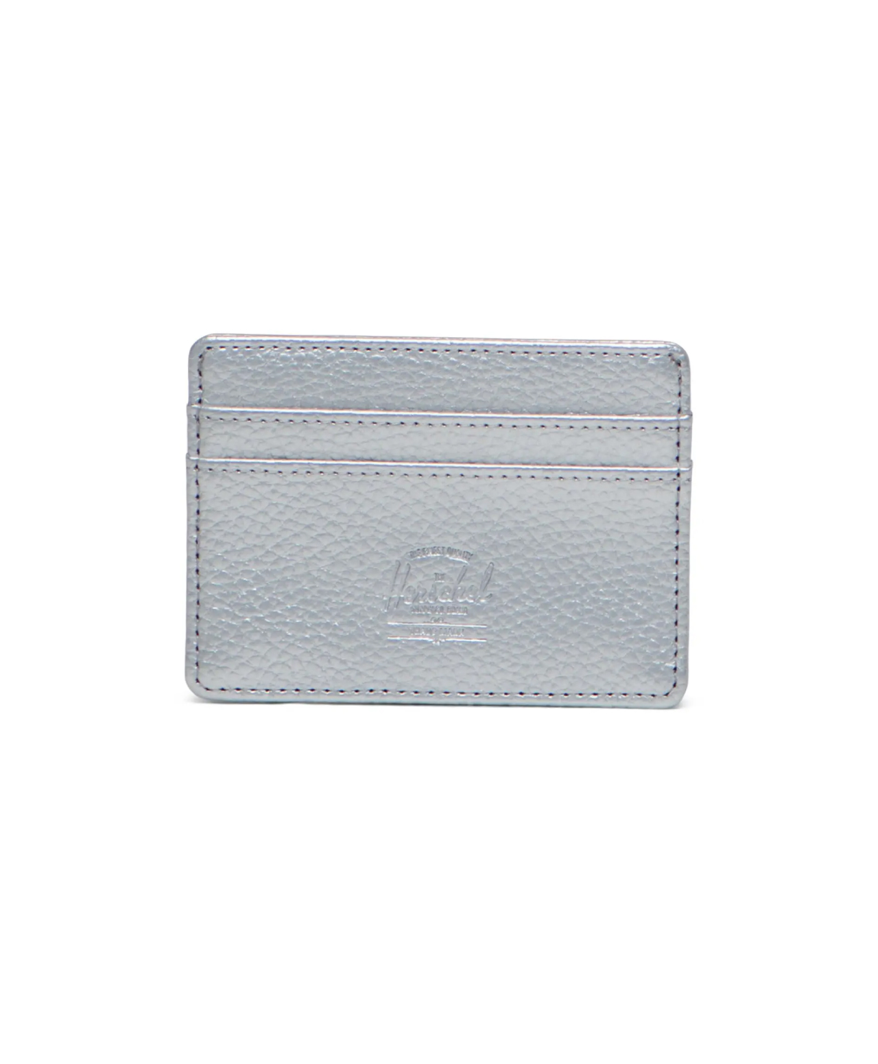 HERSCHEL CHARLIE CARDHOLDER VEGAN LEATHER SILVER METALLIC