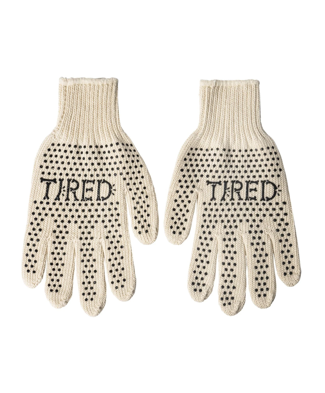 TIRED BONES WORK GLOVES NATURAL/ BLACK