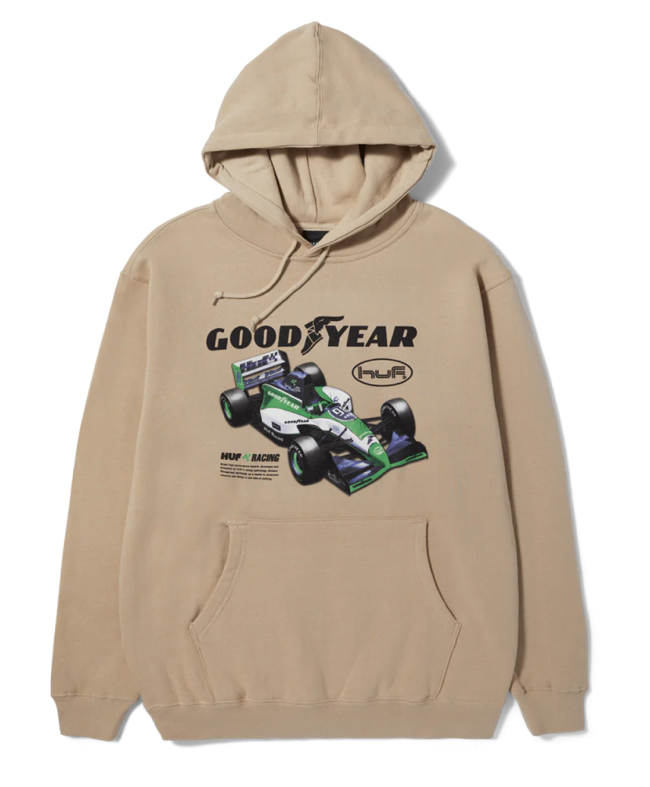 HUF X GOODYEAR FINAL LAP HOOD NATURAL