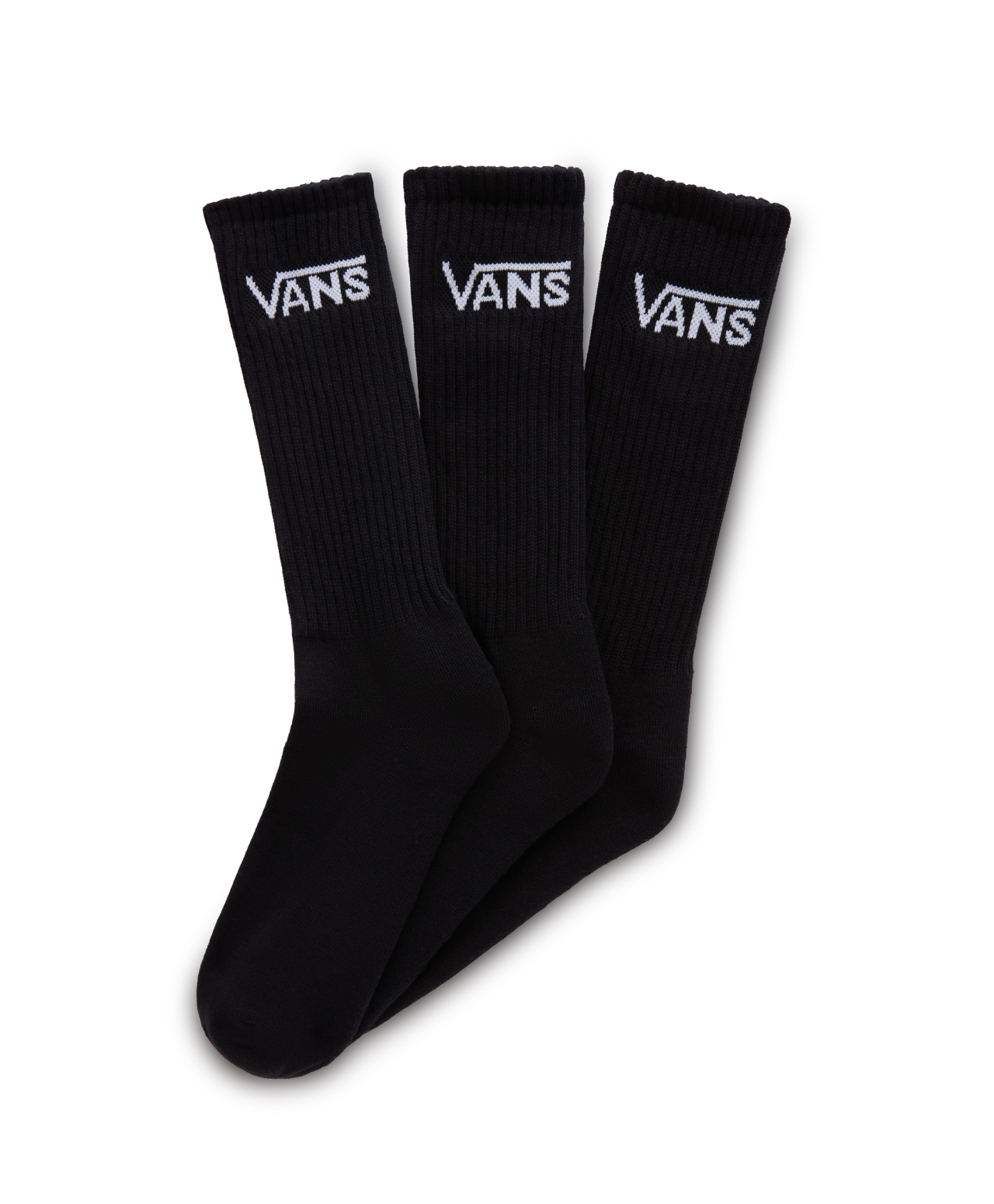 VANS CLASSIC CREW SOCKS 3-PACK BLACK