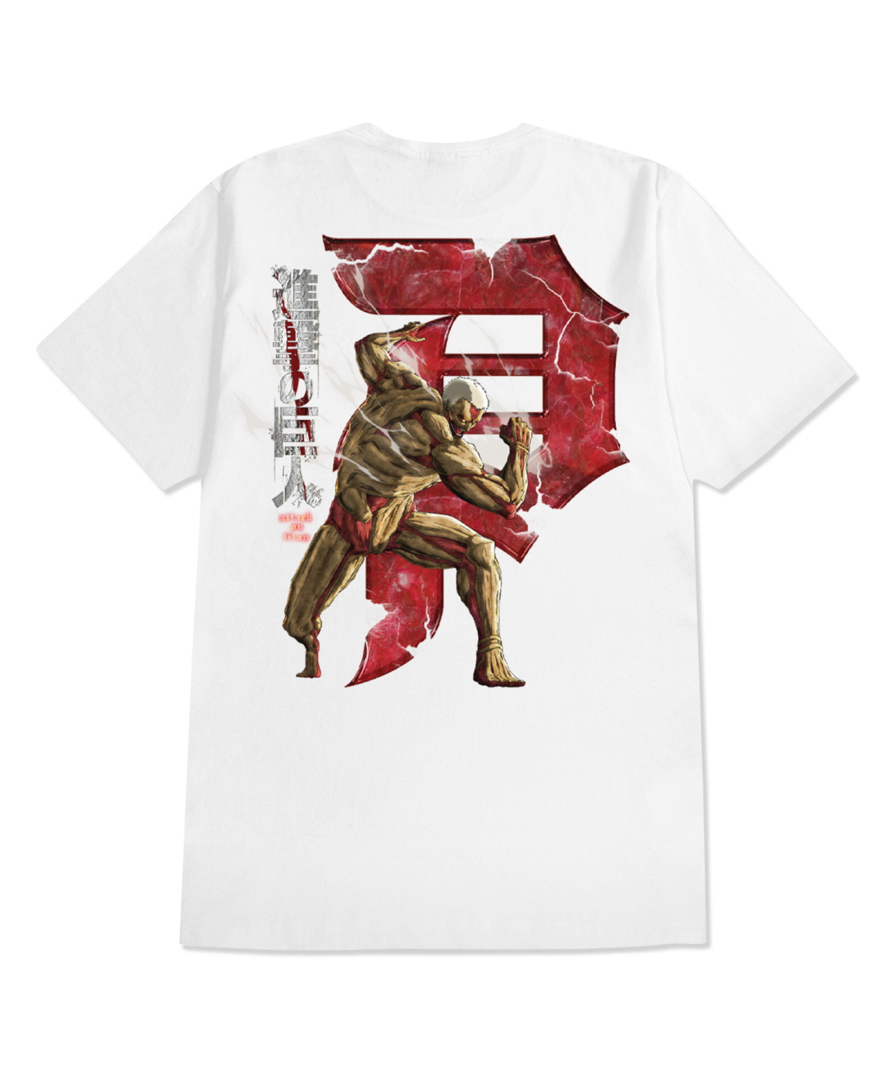 PRIMITIVE X ATTACK ON TITAN ARMORED DIRTY P TEE WHITE