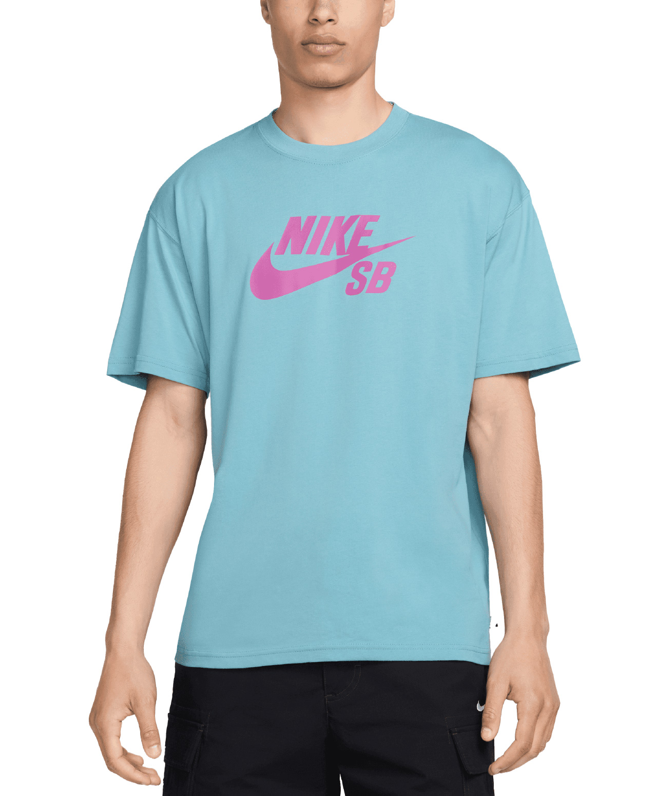 NIKE SB BIG LOGO TEE DENIM TURQ