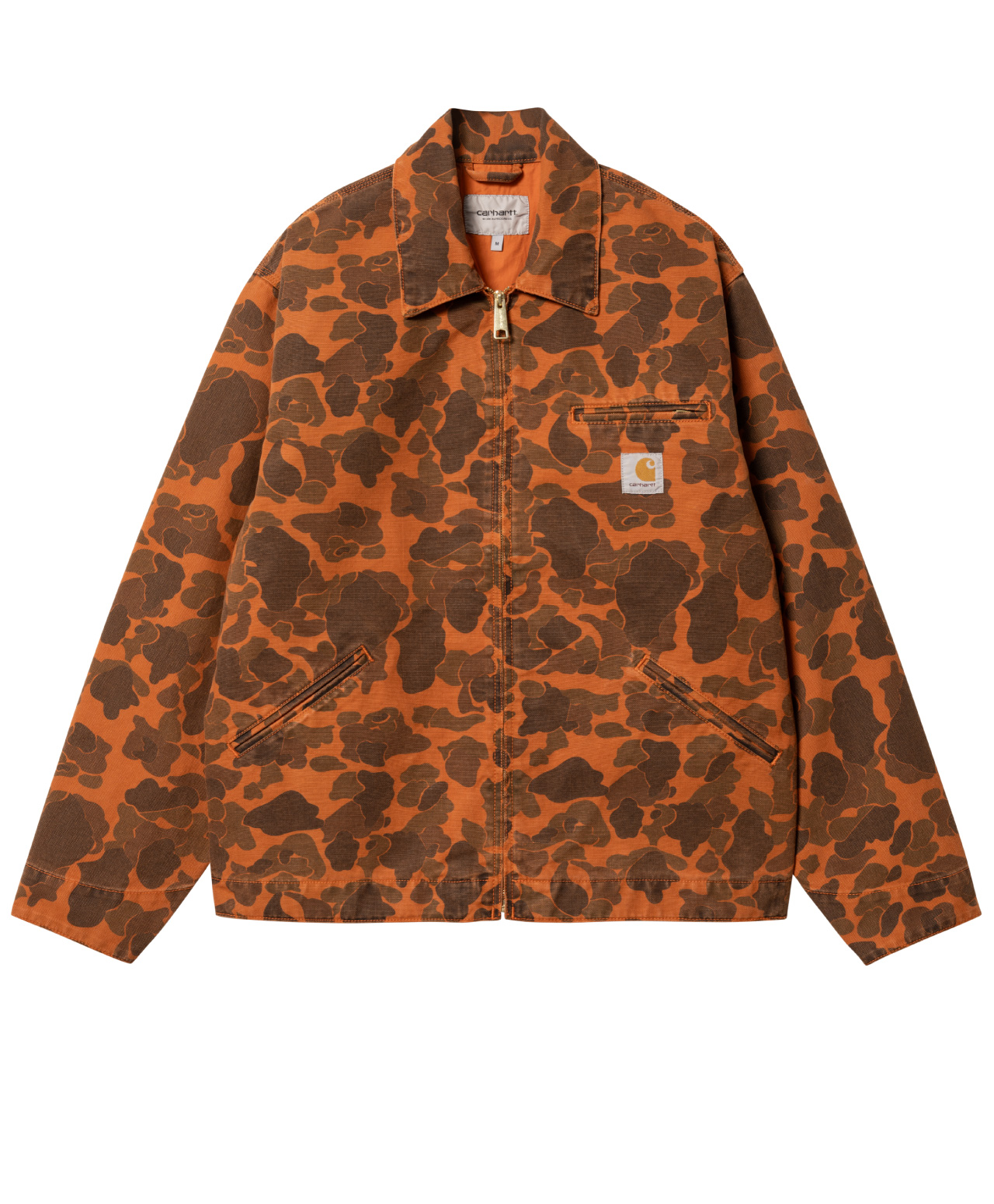 CARHARTT WIP DUCK DETROIT JACKET CAMO DUCK GREEN/TURMERIC