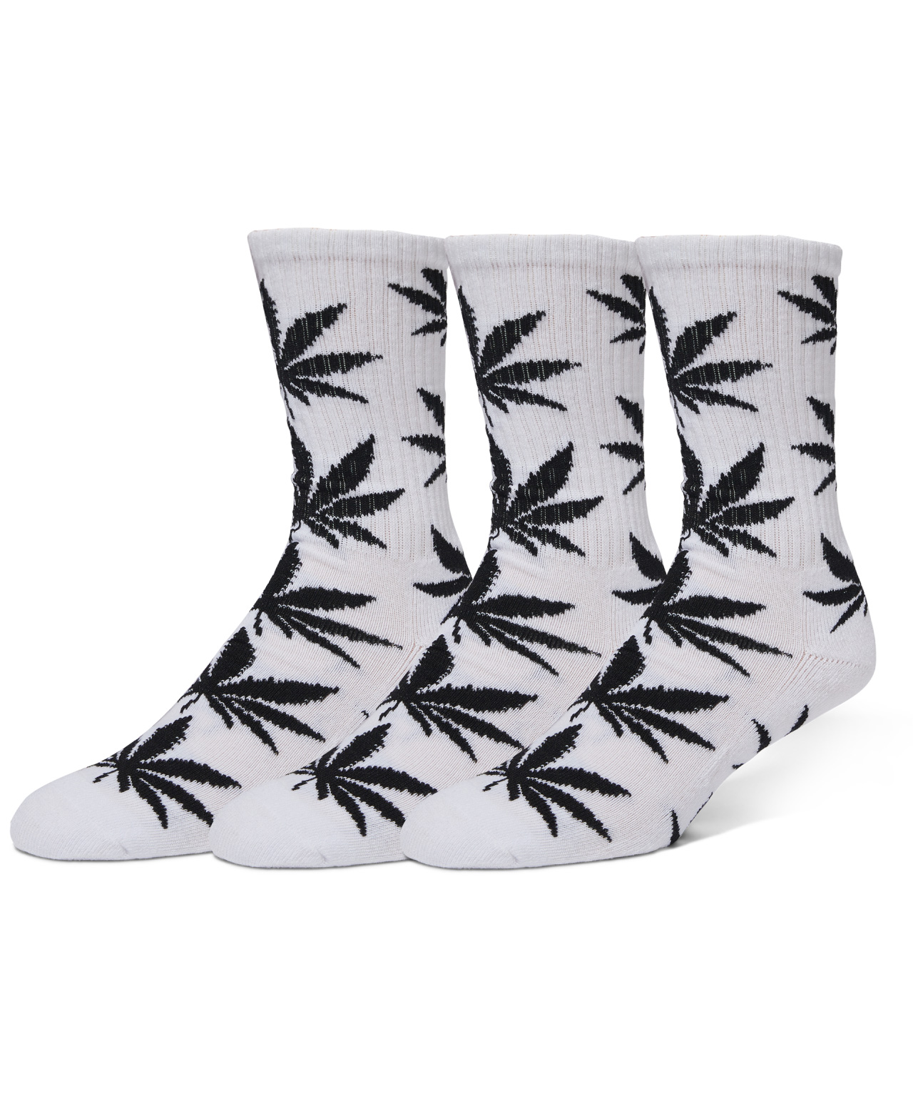 HUF SET PLANTLIFE 3-PACK CREW SOCKS WHITE
