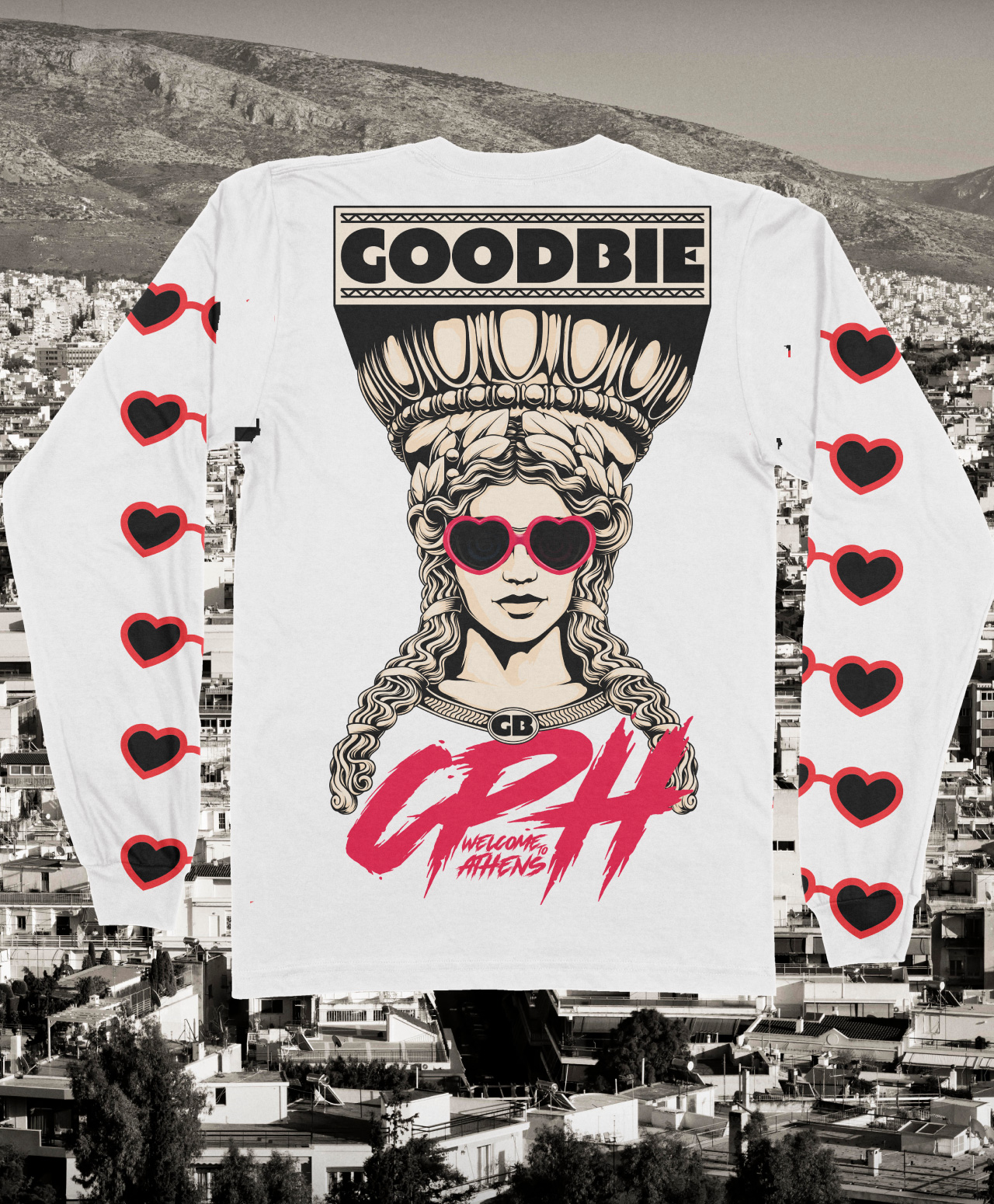 CPH X GOODBIE LOVE SHADES LONG SLEEVE WHITE