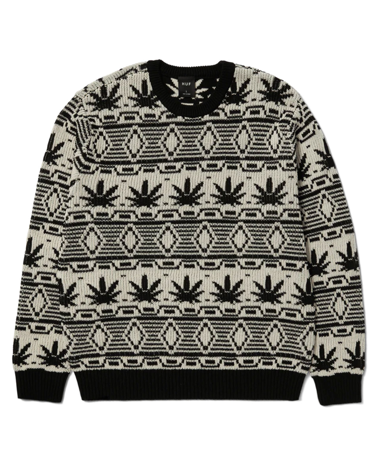 HUF APRES CREWNECK SWEATER NATURAL