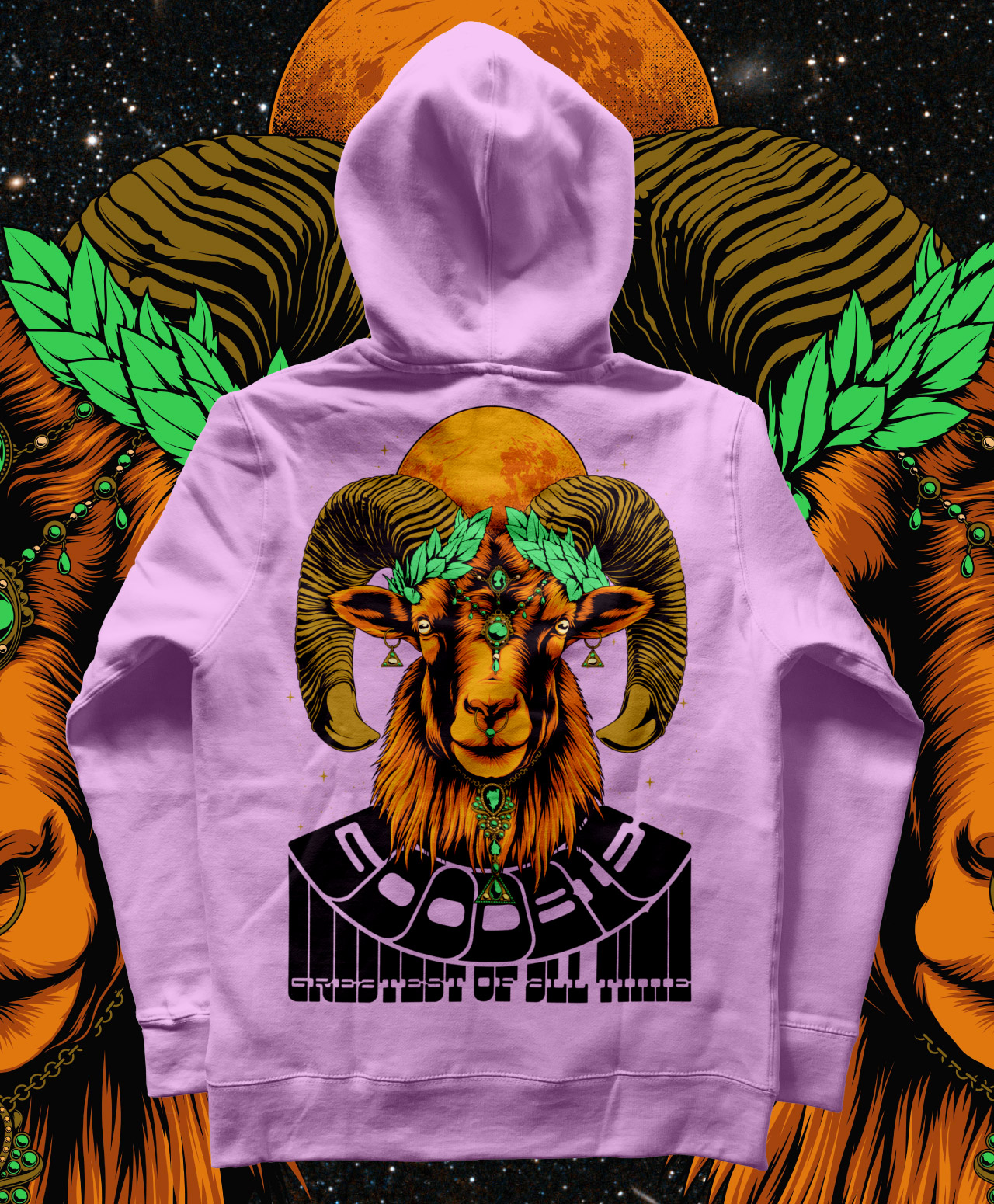 GOODBIE G.O.A.T GOAT PREMIUM HOOD PINK