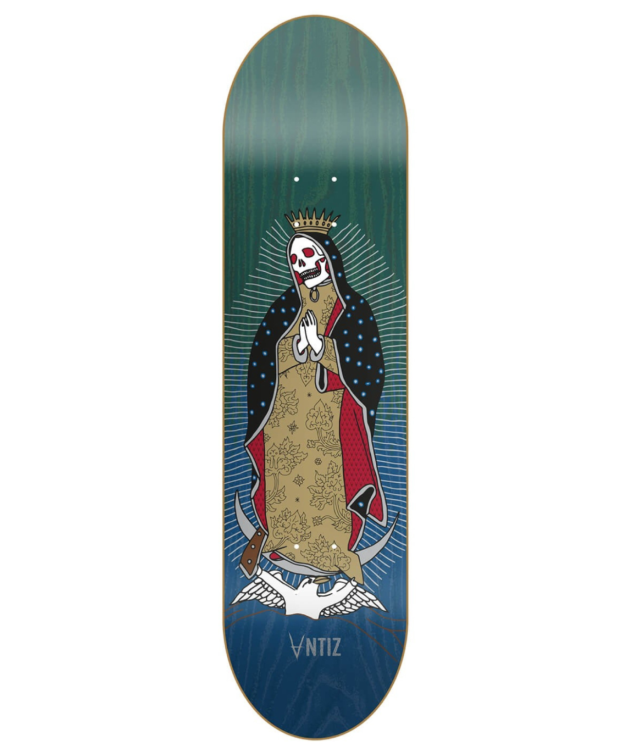 ANTIZ MARIA SKATE DECK 8 GREEN/BLUE