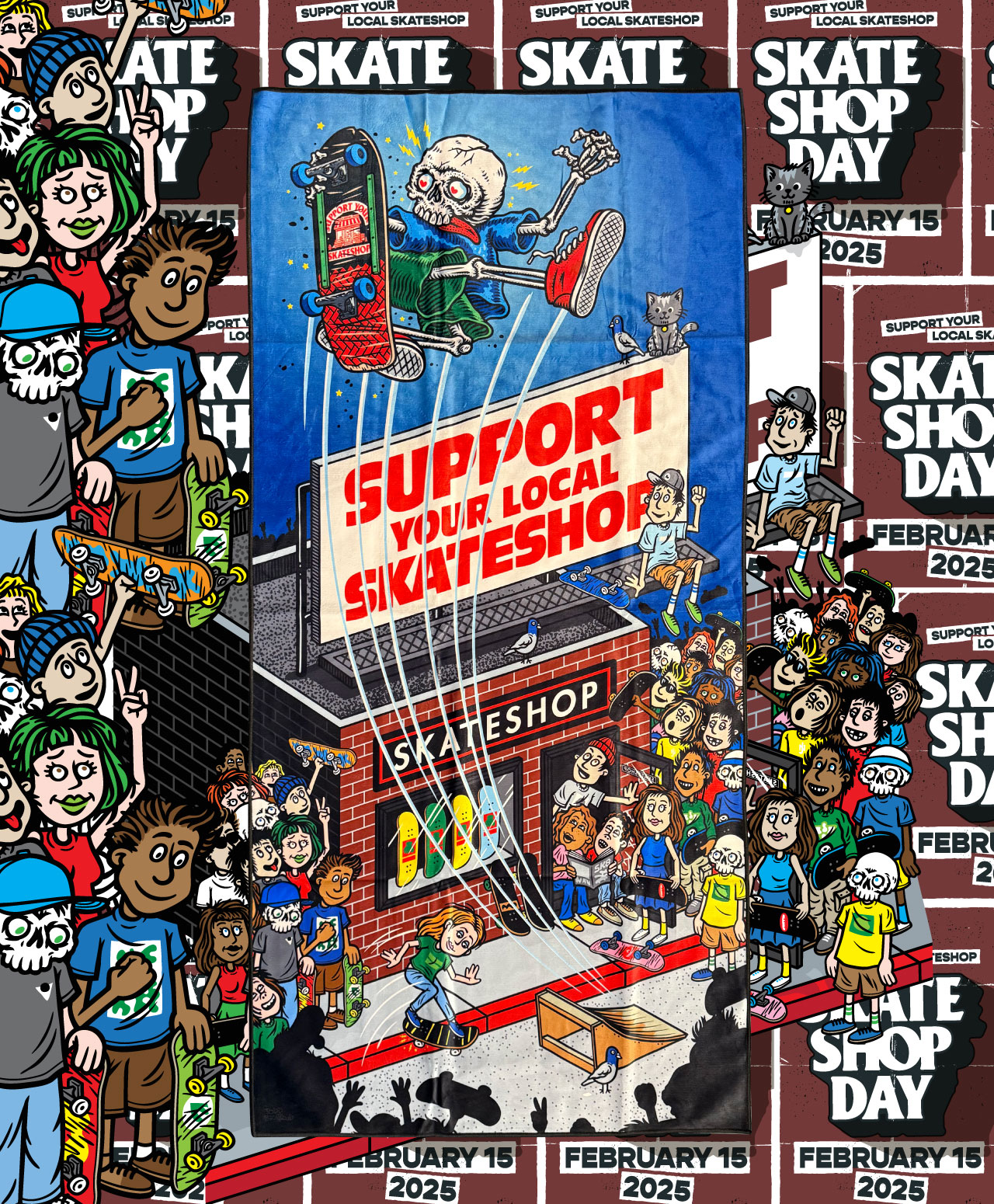 SKATESHOP DAY X TODD BRATRUD TOWEL MULTI