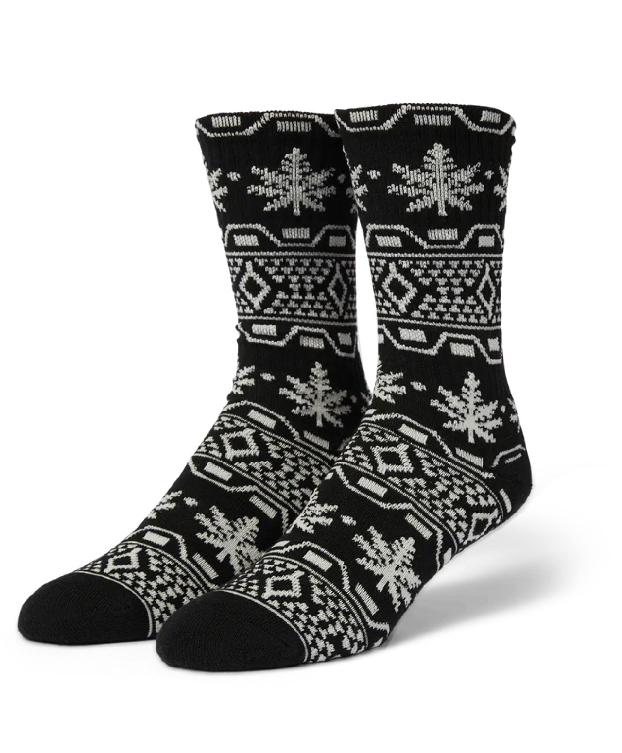 HUF APRES PLANTLIFE CREW SOCKS BLACK