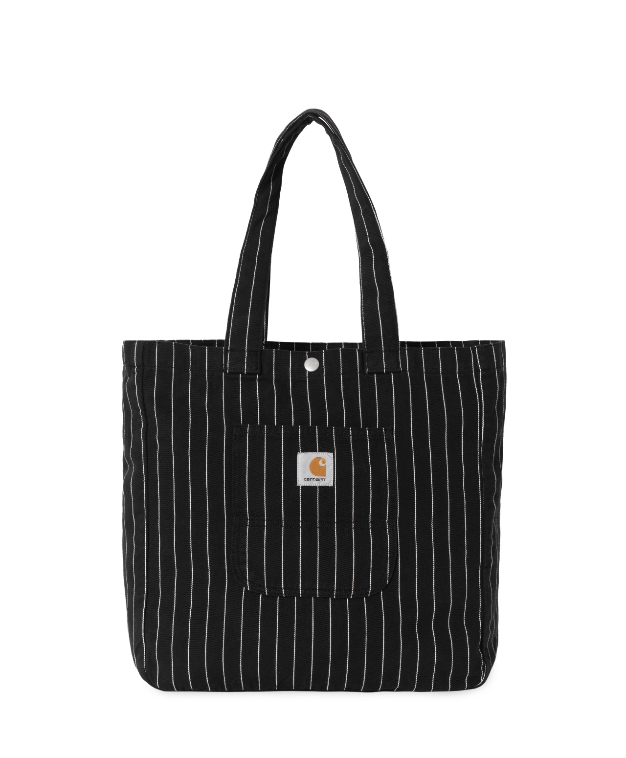 CARHARTT WIP HENDRY TOTE BAG SEATON STRIPE BLACK/WAX RINSED