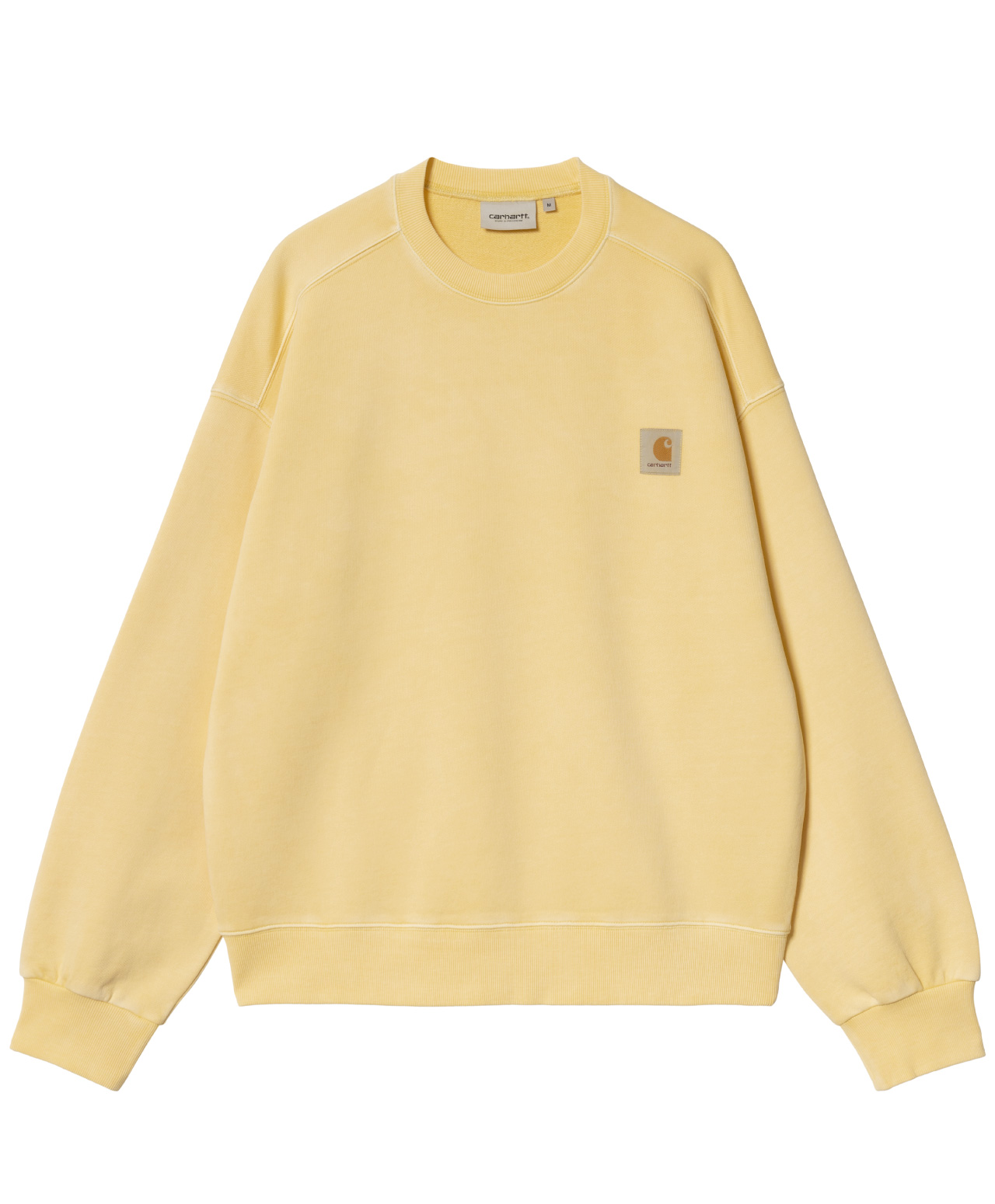 CARHARTT WIP NELSON CREW AIR YELLOW GARMENT DYED