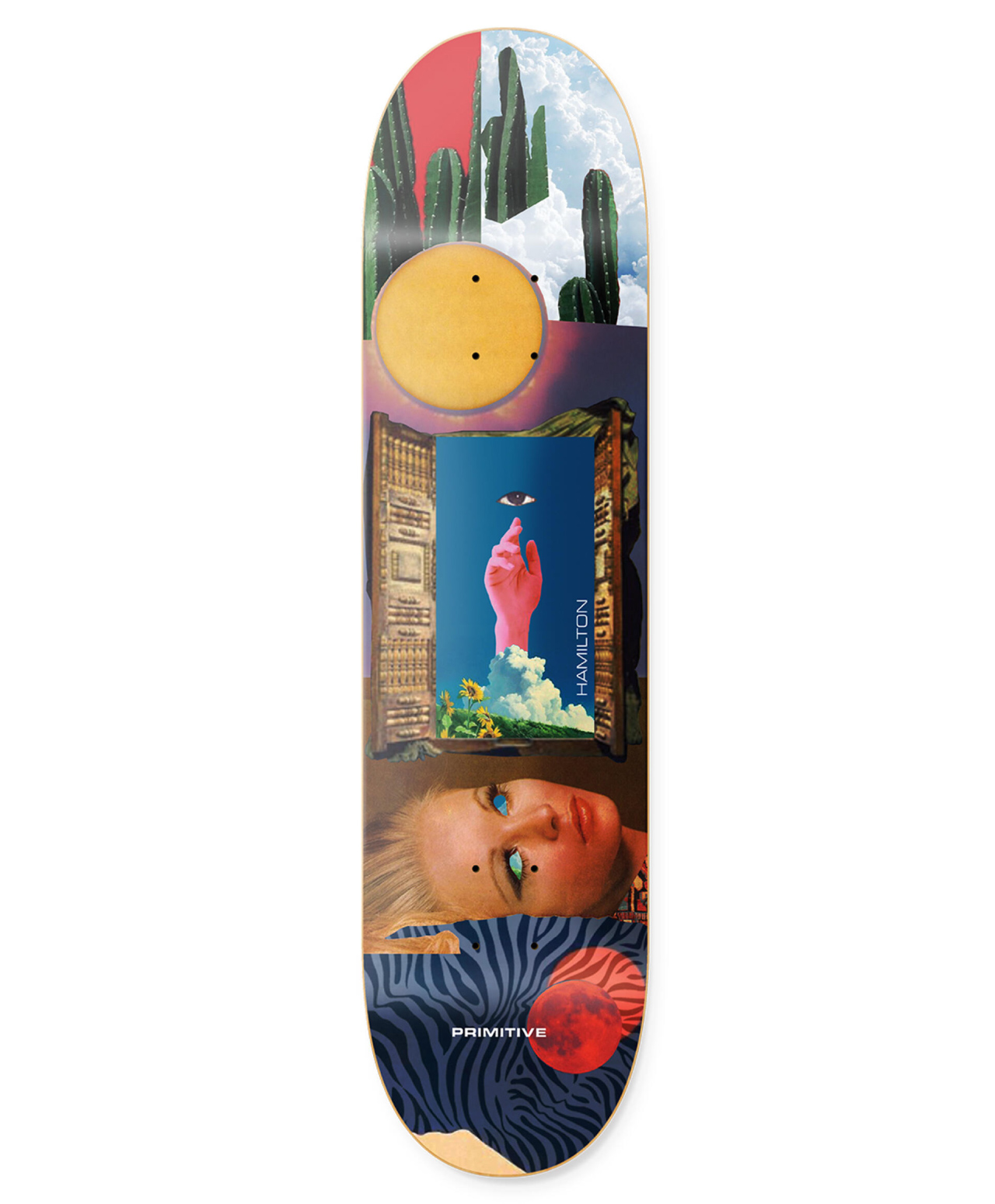 PRIMITIVE HAMILTON SECRET GARDEN SKATE DECK 8 MULTI