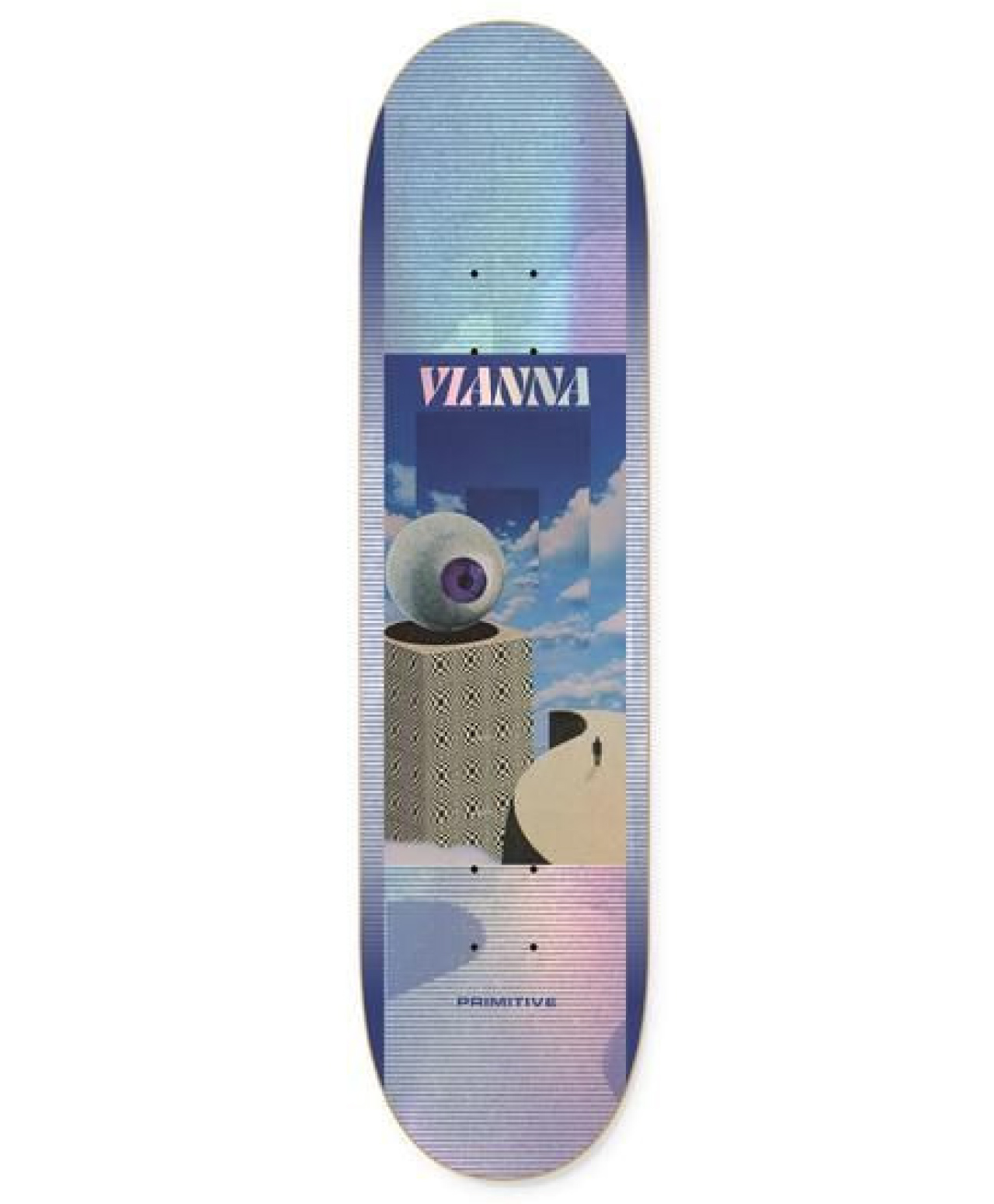 PRIMITIVE VIANNA SIGHT SKATE DECK 8.5 BLUE