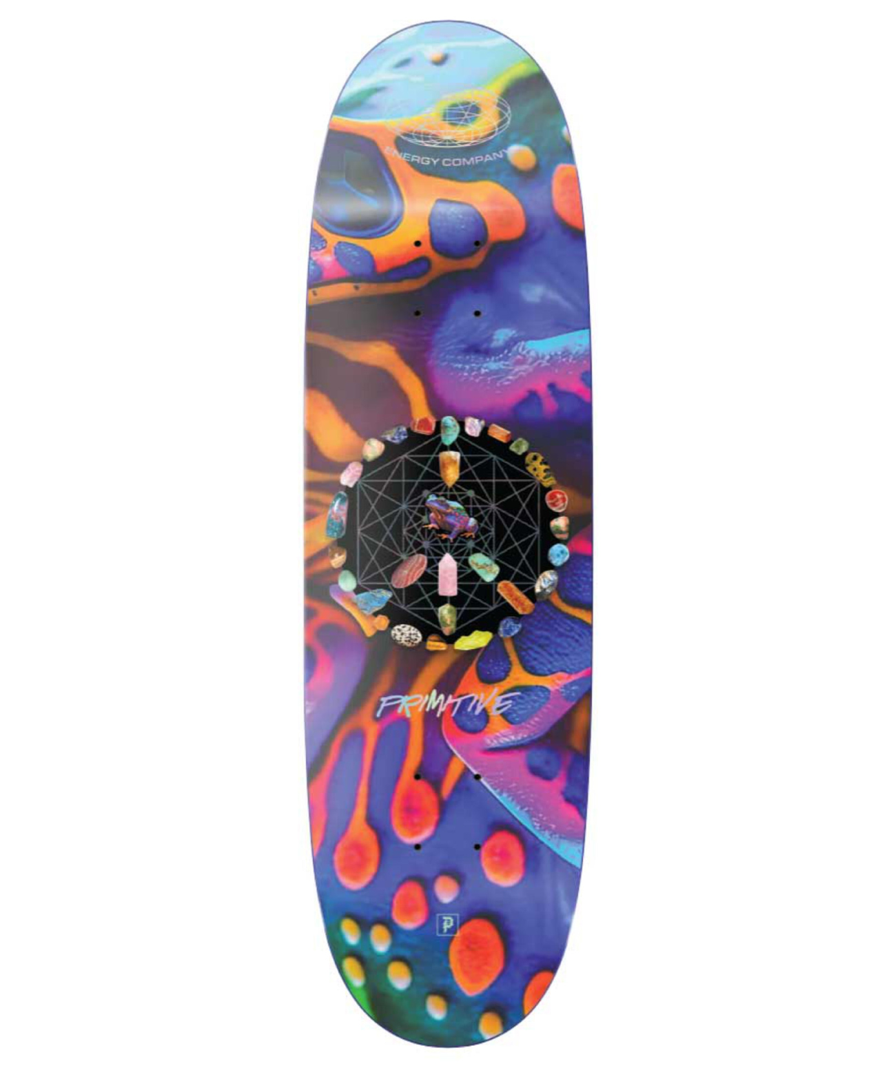 PRIMITIVE ENERGY EGG SKATE DECK 9.125 MULTI