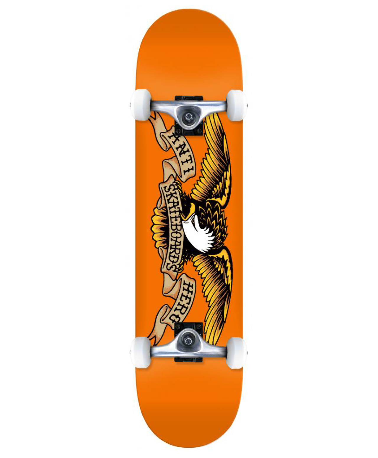 ANTIHERO CLASSIC EAGLE MEDIUM COMPLETE SKATEBOARD 7.75 ORANGE