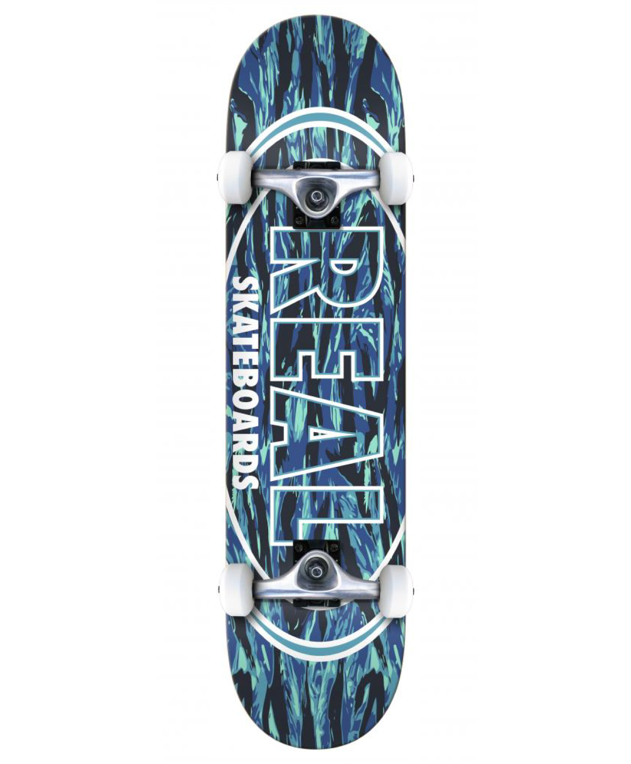 REAL STEALTH OVAL COMPLETE SKATEBOARD 7.75 BLUE