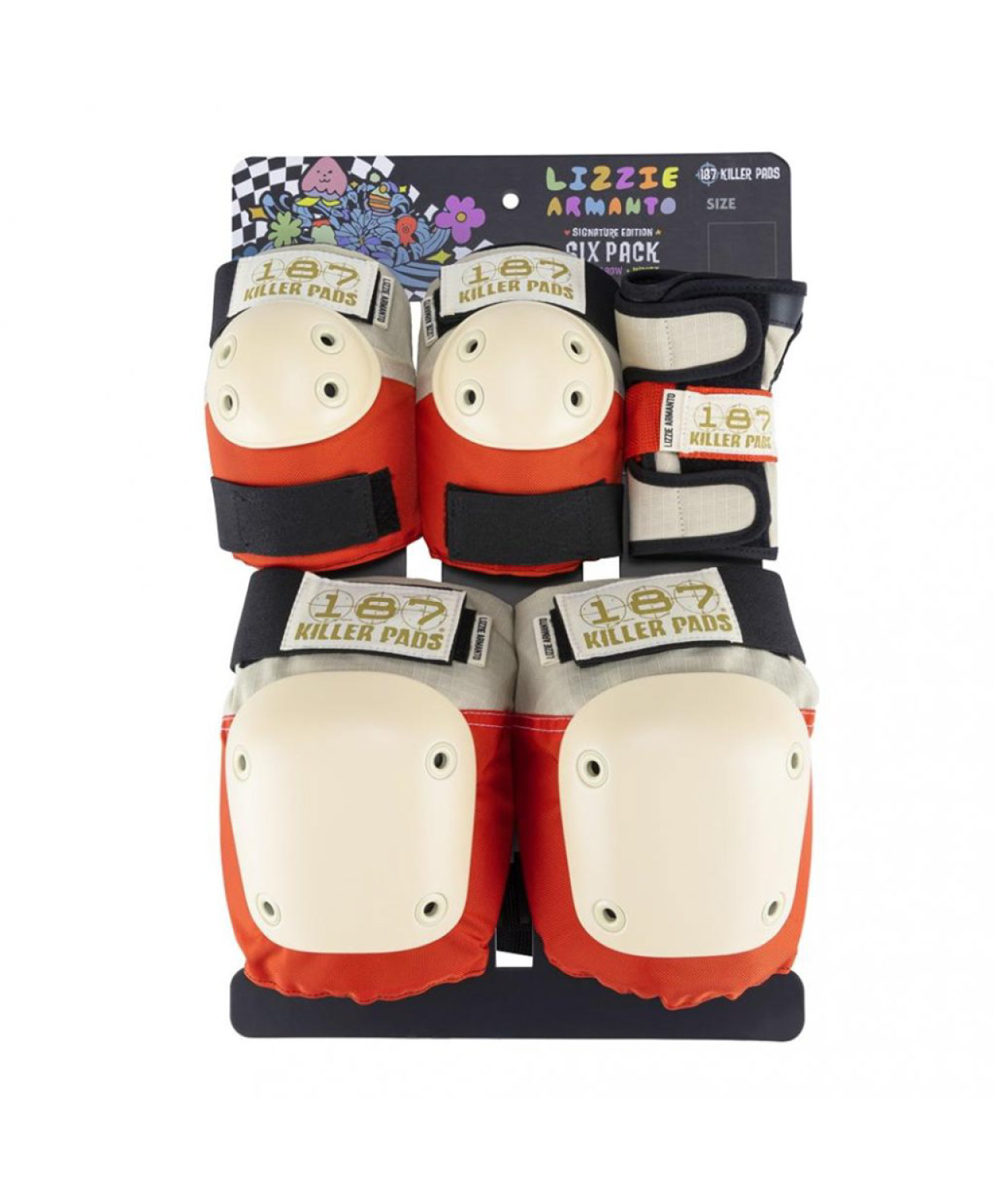 187 KILLER PADS JUNIOR 6-PACK SET LIZZIE ORANGE