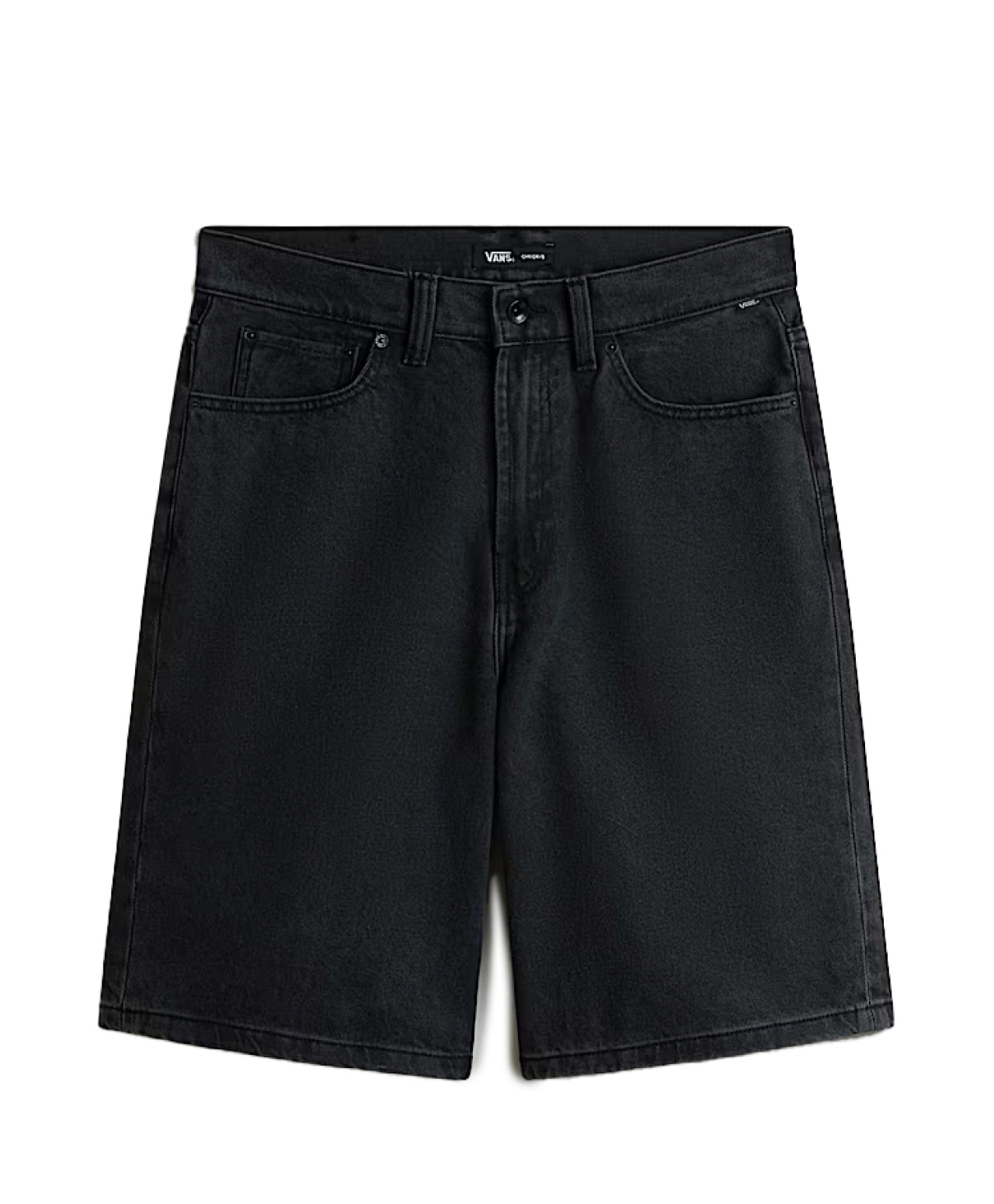 VANS CHECK-5 BAGGY DENIM SHORTS WASHED BLACK