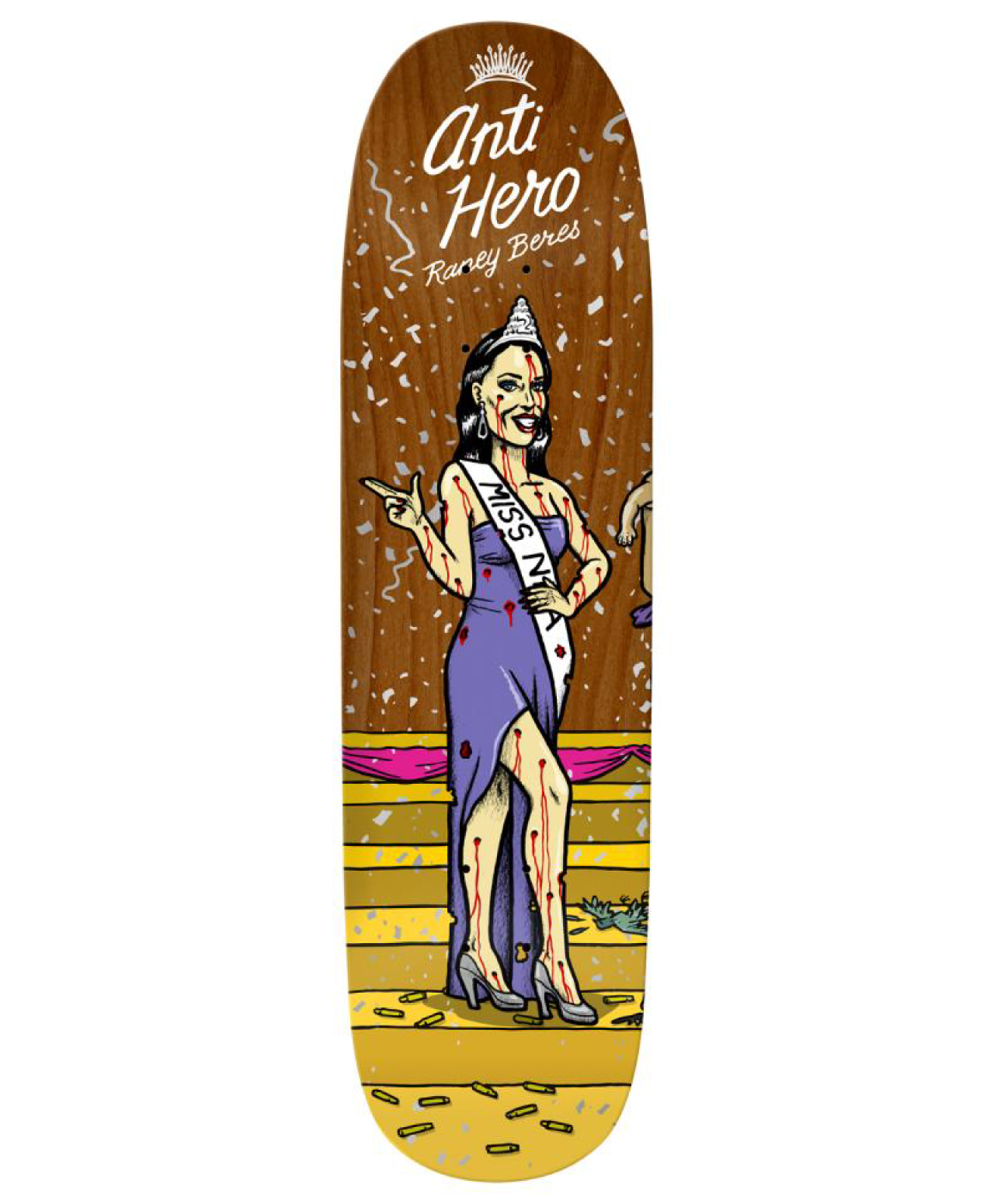 ANTIHERO MISS CORP GREED RANEY SKATE DECK 8.63 ASSORTED