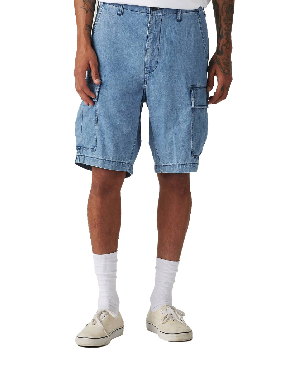 LEVIS® CARRIER CARGO SHORTS ONLY UP FROM HERE LIGHTWEIGHT DENIM - BLUE