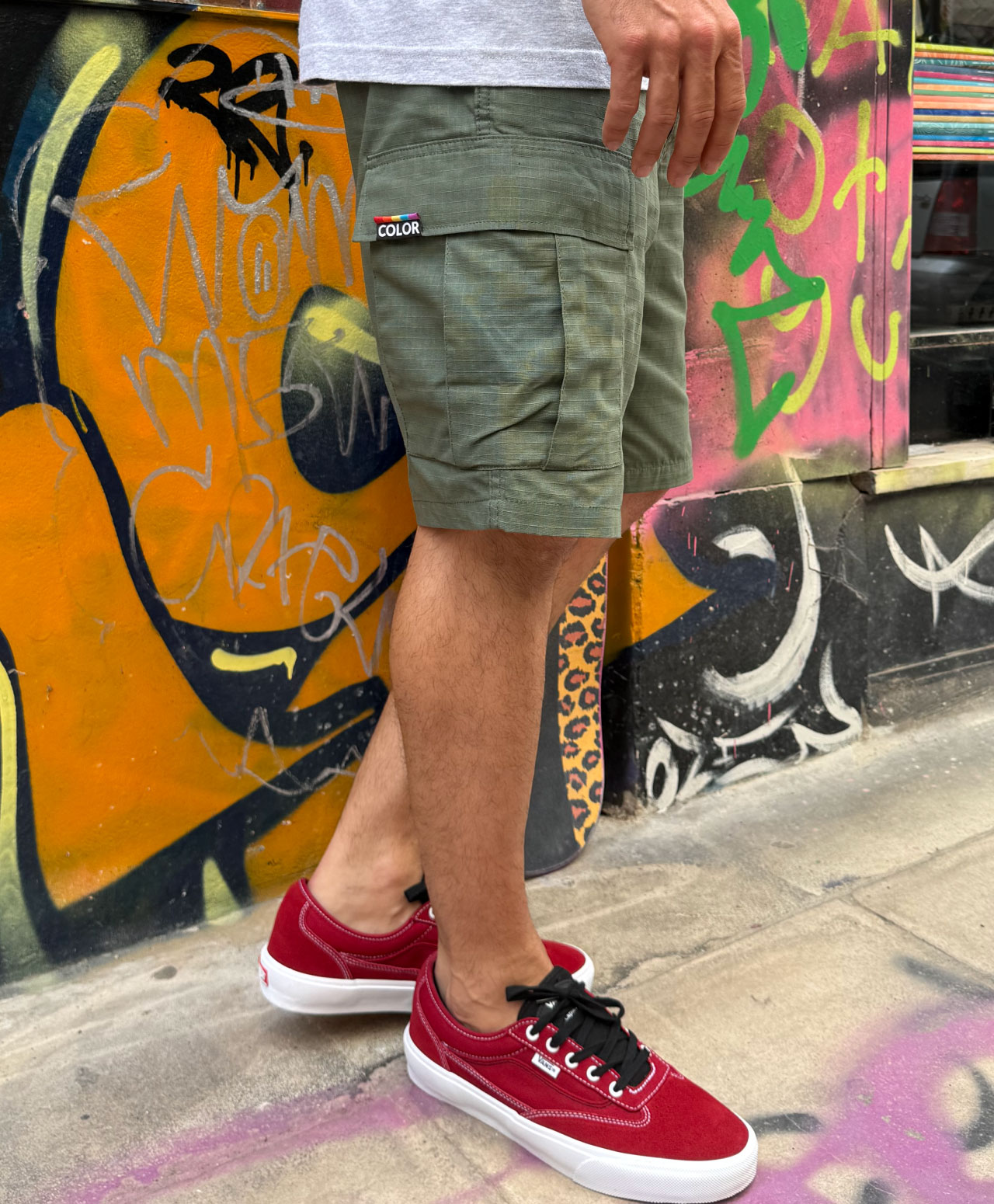 COLOR I-5 CARGO RIPSTOP SHORT OLIVE