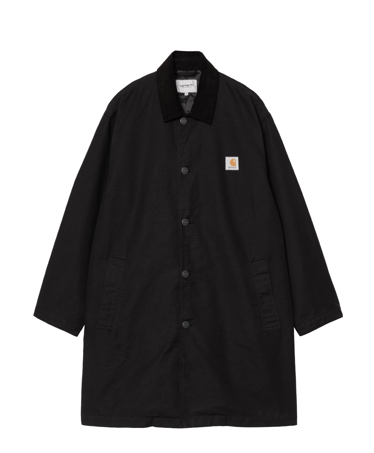CARHARTT WIP WEBSTER COAT BLACK RINSED