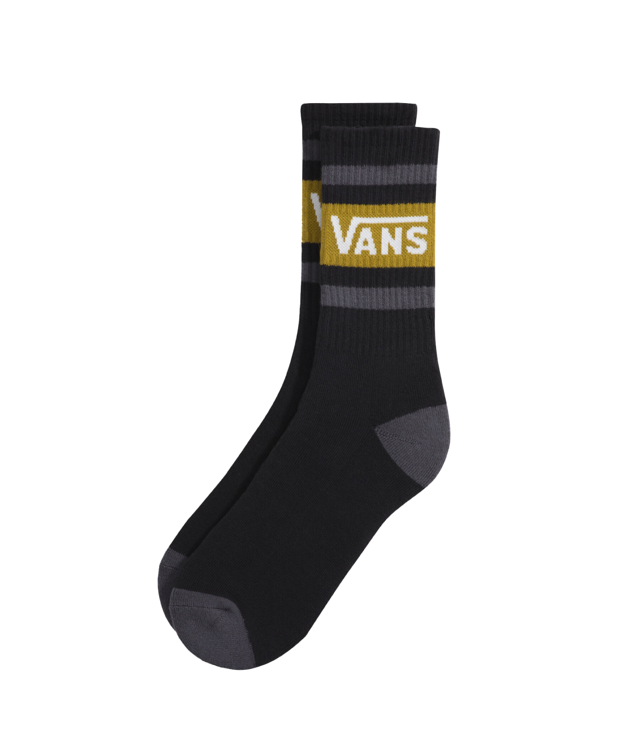 VANS DROP V CREW SOCKS BLACK/BURNT GOLD