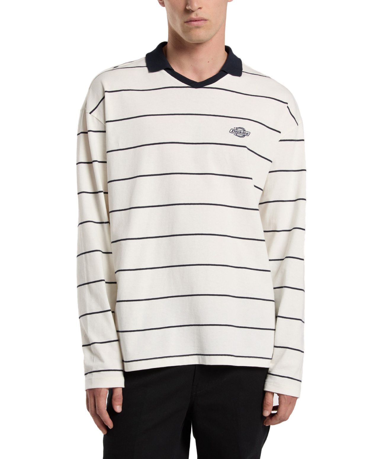 DICKIES SUMMERDALE RUGBY LONG SLEEVE EGRET