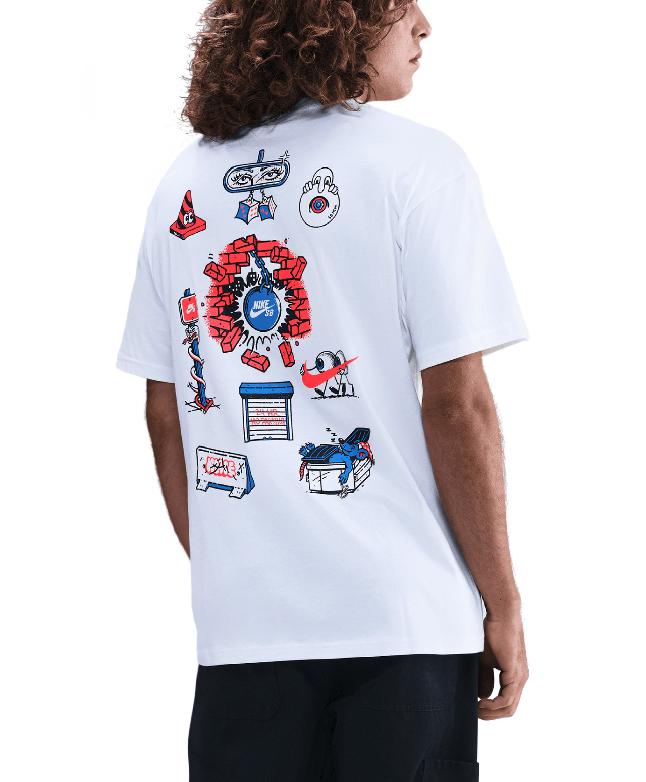 NIKE SB MAX 90 SKATE CHAR TEE WHITE